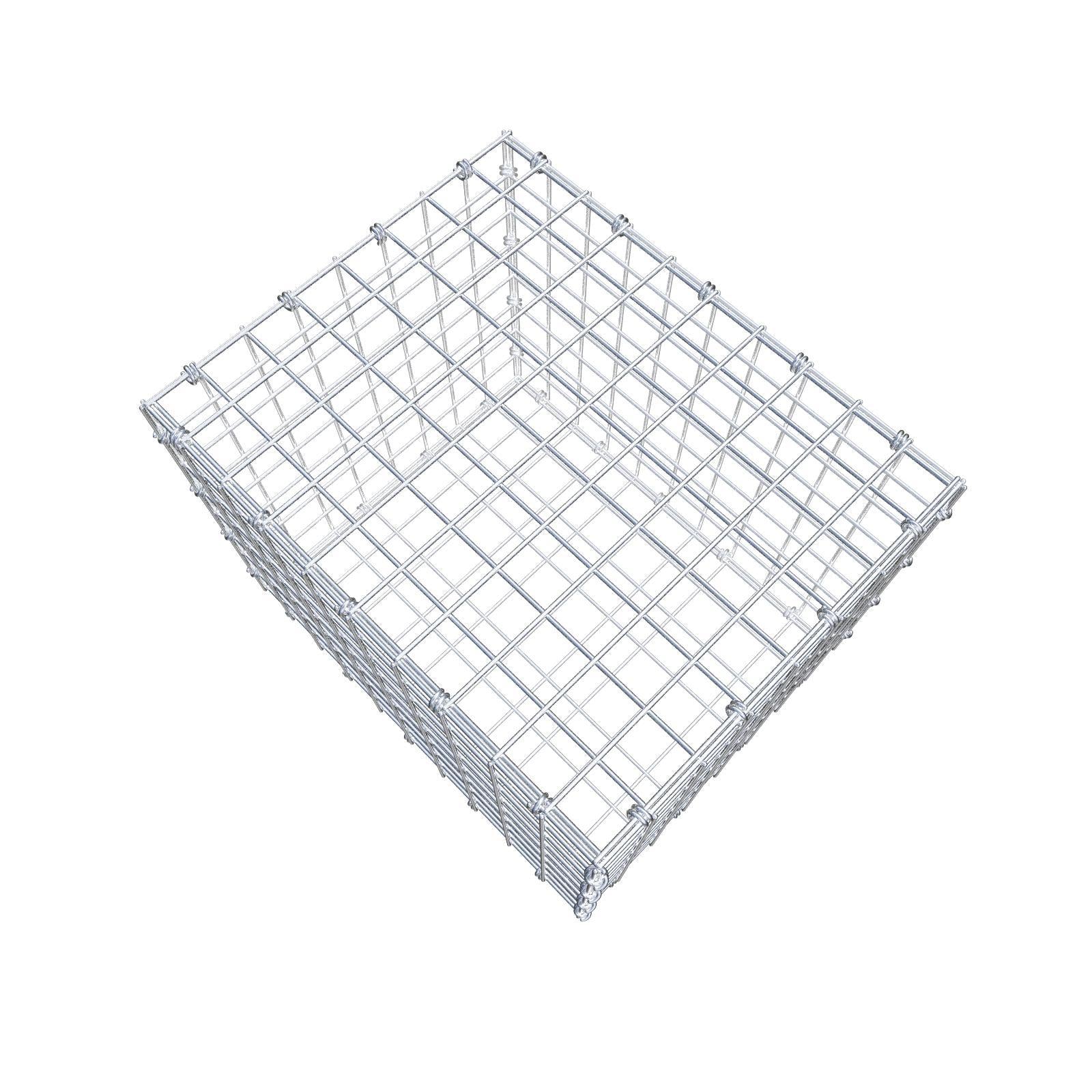 Gabion 50 cm x 40 cm x 40 cm (L x H x D), maskstorlek 5 x 5 cm, spiralring
