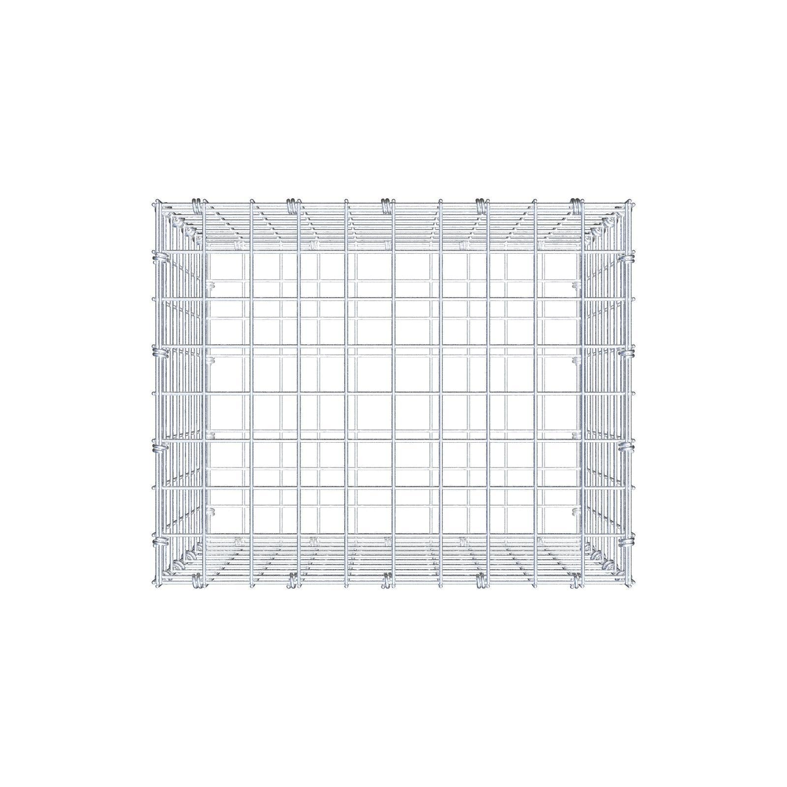 Gabion 50 cm x 40 cm x 40 cm (L x H x D), maskstorlek 5 x 5 cm, spiralring