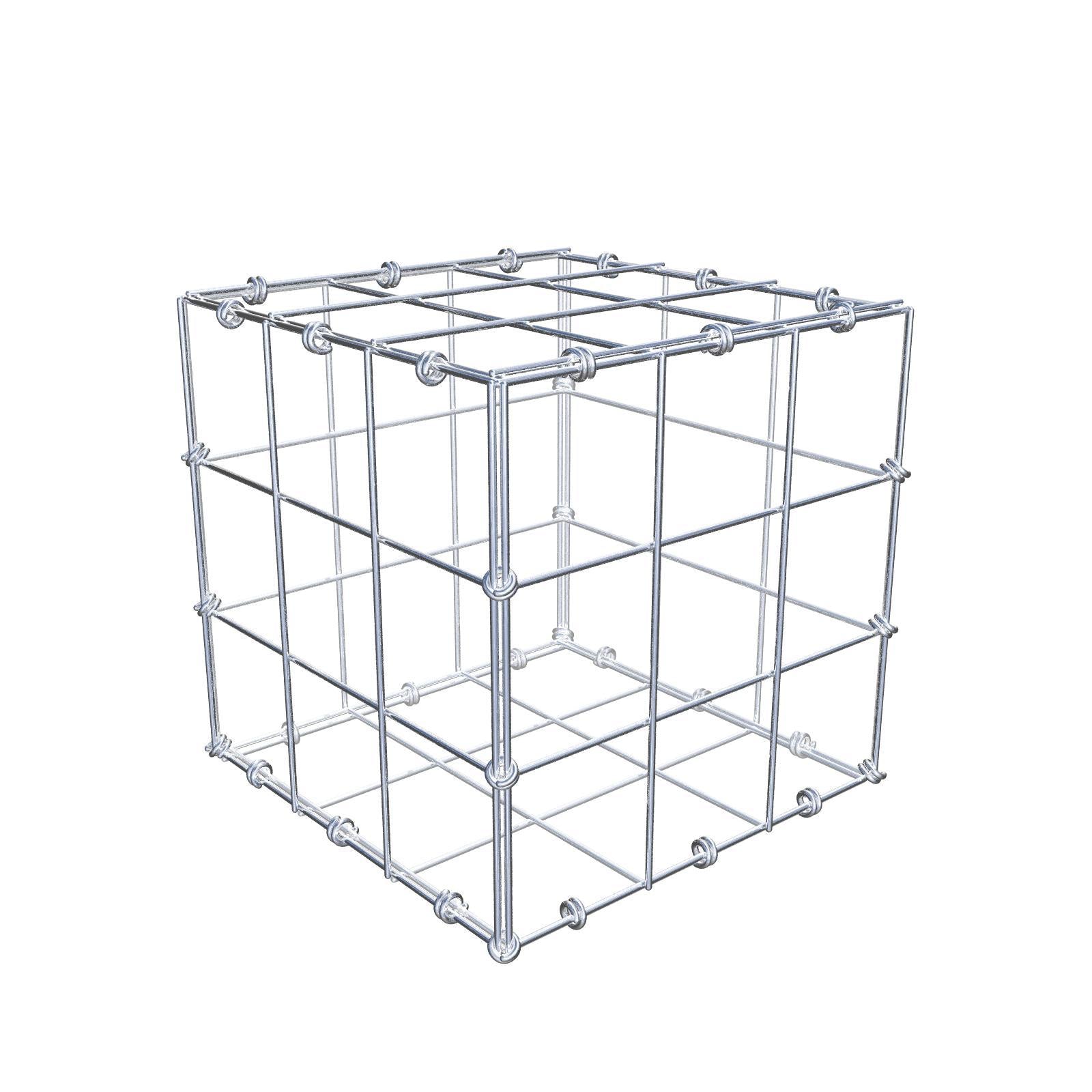 Gabion 30 cm x 30 cm x 30 cm (L x H x D), mesh size 10 x 10 cm, spiral ring
