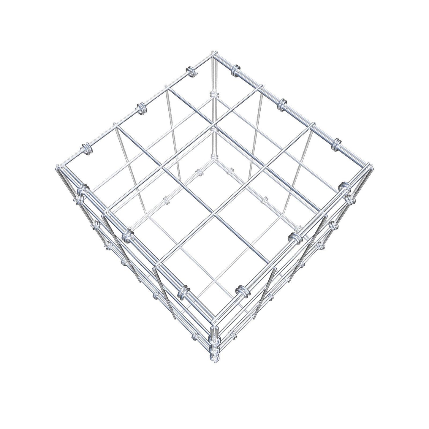 Gabion 30 cm x 30 cm x 30 cm (L x H x D), mesh size 10 x 10 cm, spiral ring