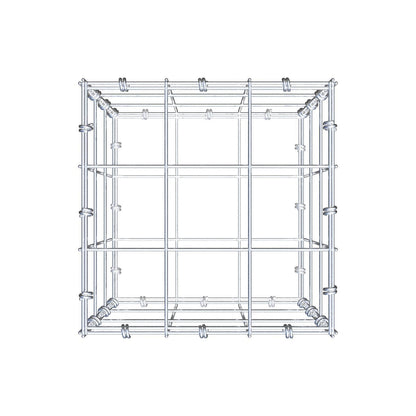 Gabion 30 cm x 30 cm x 30 cm (L x H x D), mesh size 10 x 10 cm, spiral ring