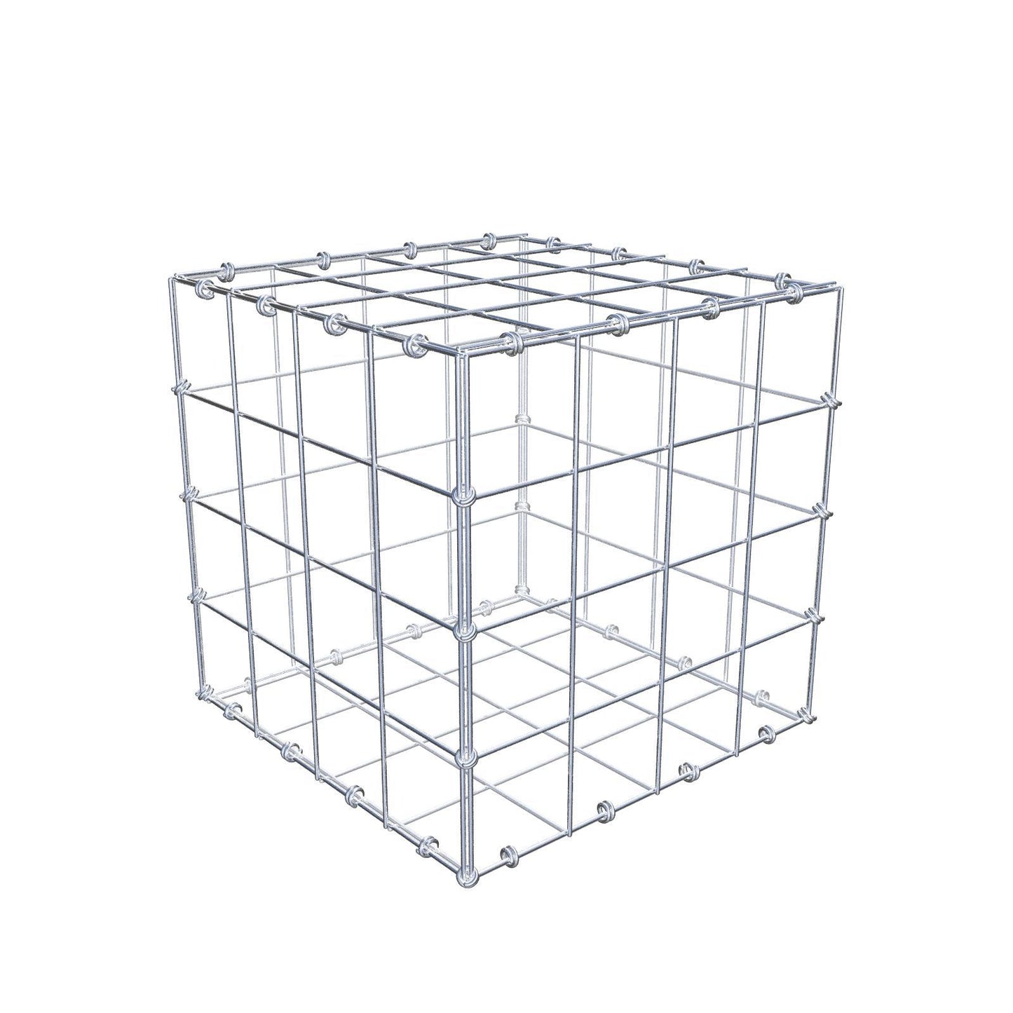 Gabion 40 cm x 40 cm x 40 cm (L x H x D), mesh size 10 x 10 cm, spiral ring