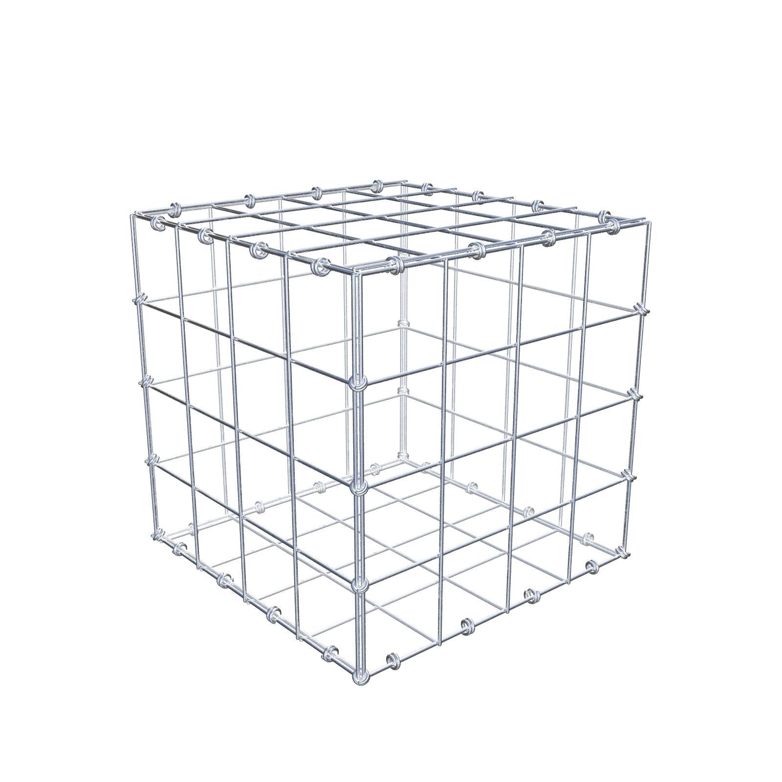 Gabião 40 cm x 40 cm x 40 cm (C x A x P), malhagem 10 x 10 cm, anel espiral