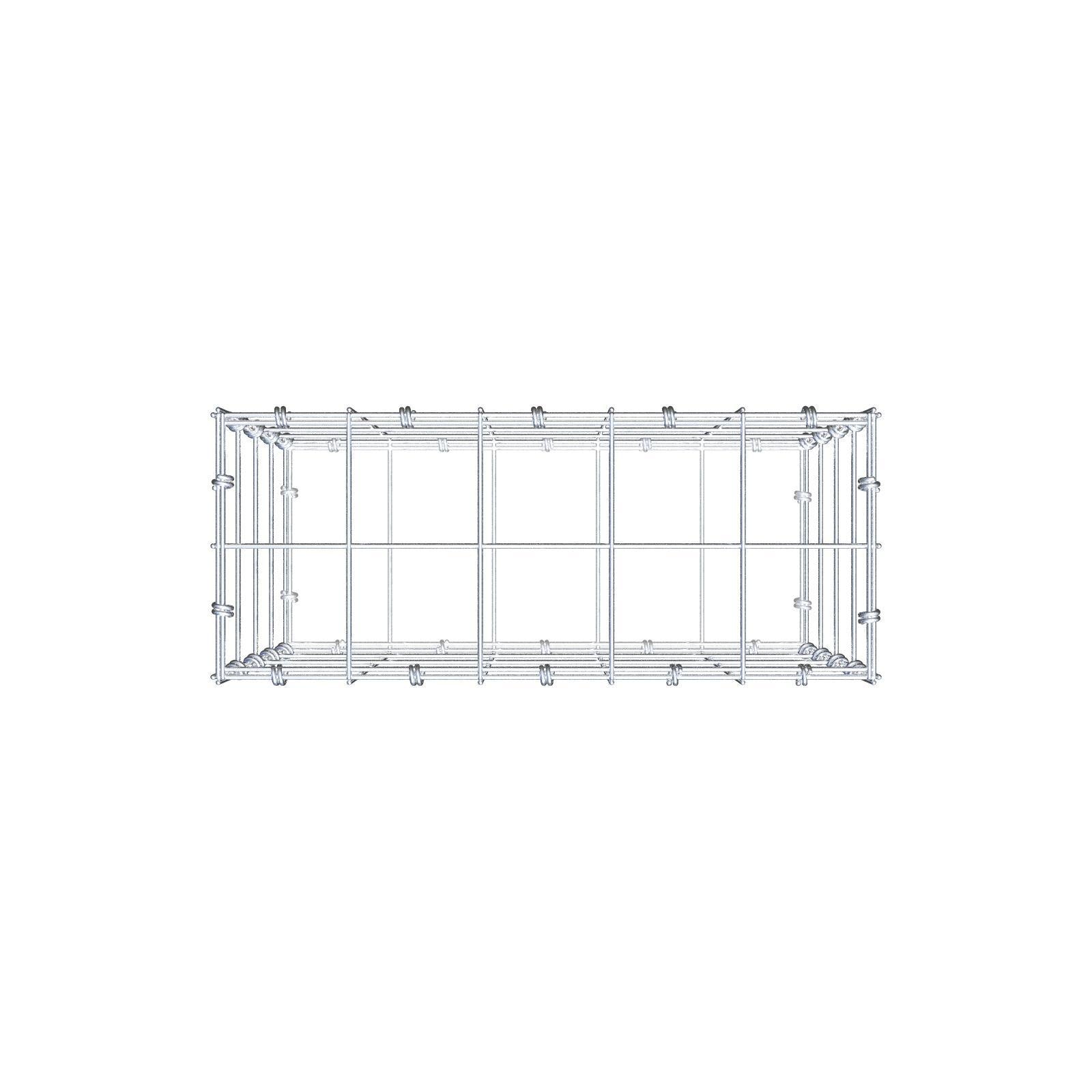 Gabião 50 cm x 40 cm x 20 cm (C x A x P), malhagem 10 x 10 cm, anel espiral
