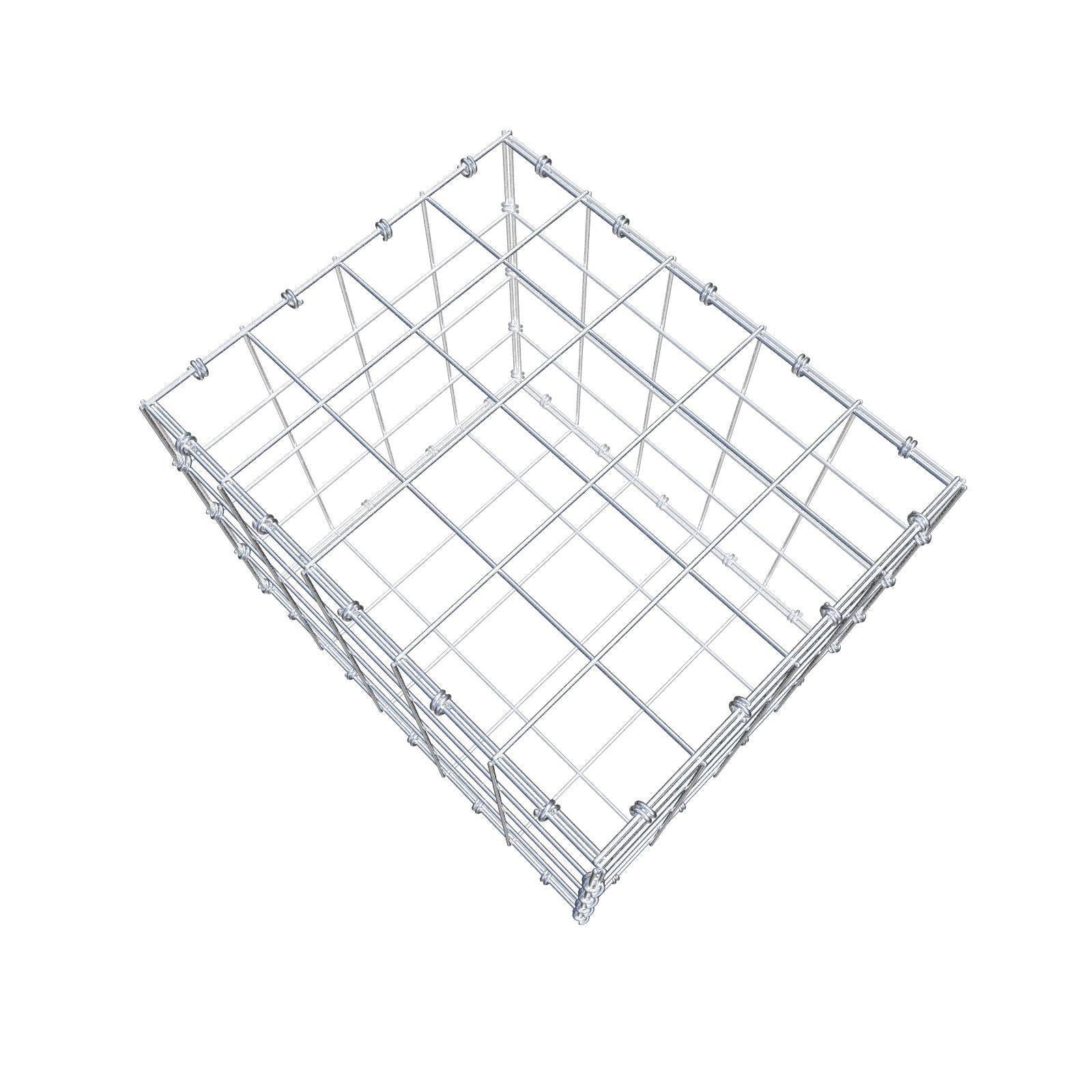 Gabion 50 cm x 40 cm x 40 cm (L x H x D), mesh size 10 x 10 cm, spiral ring