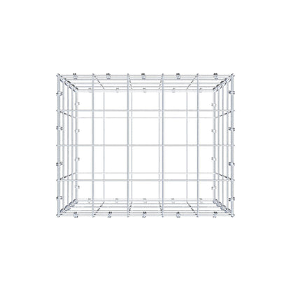 Gavión 50 cm x 40 cm x 40 cm (L x A x P), luz de malla 10 x 10 cm, anillo en espiral