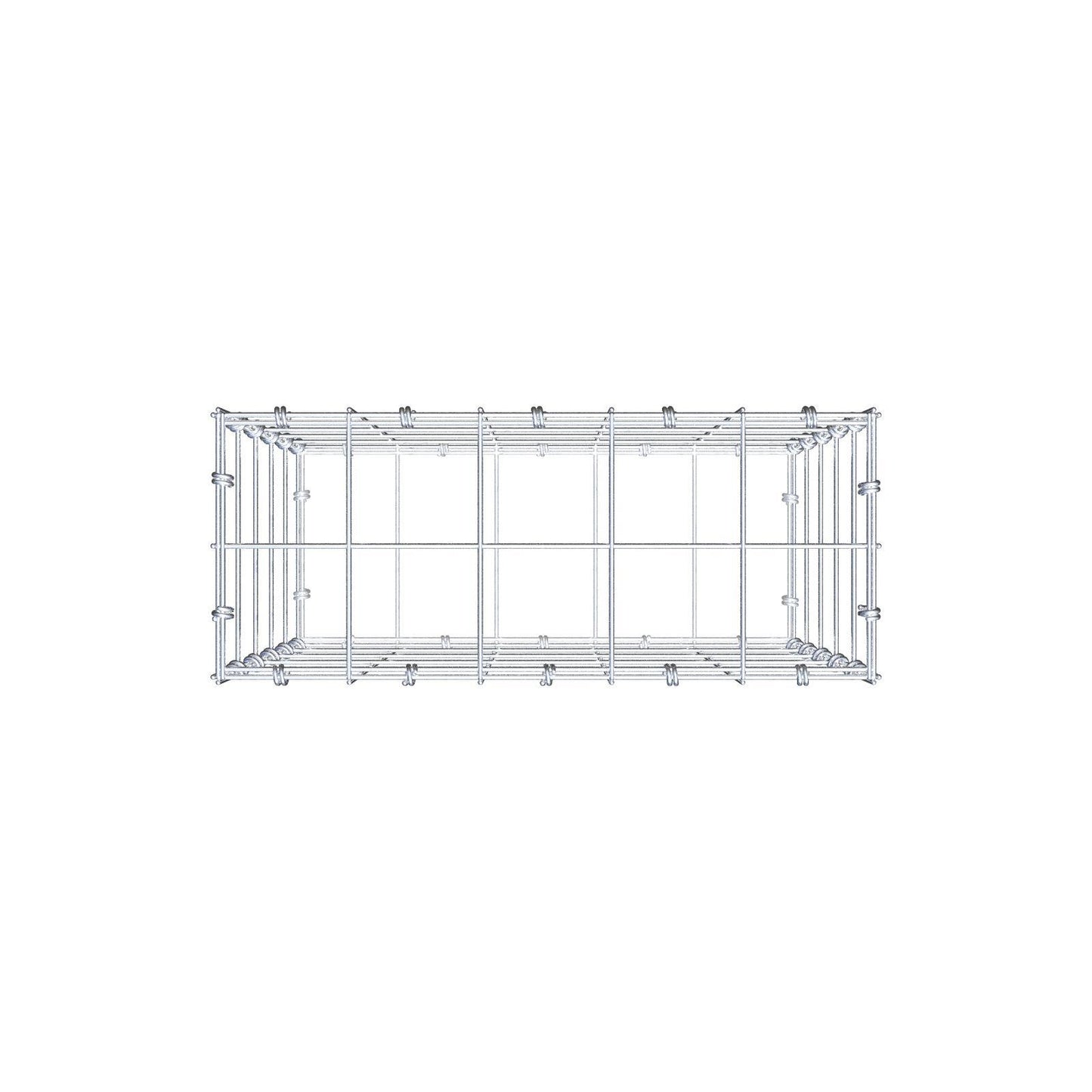 Gabion 50 cm x 50 cm x 20 cm (L x H x D), mesh size 10 x 10 cm, spiral ring