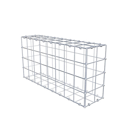 Gabion 80 cm x 40 cm x 20 cm (L x H x D), maskstorlek 10 x 10 cm, spiralring
