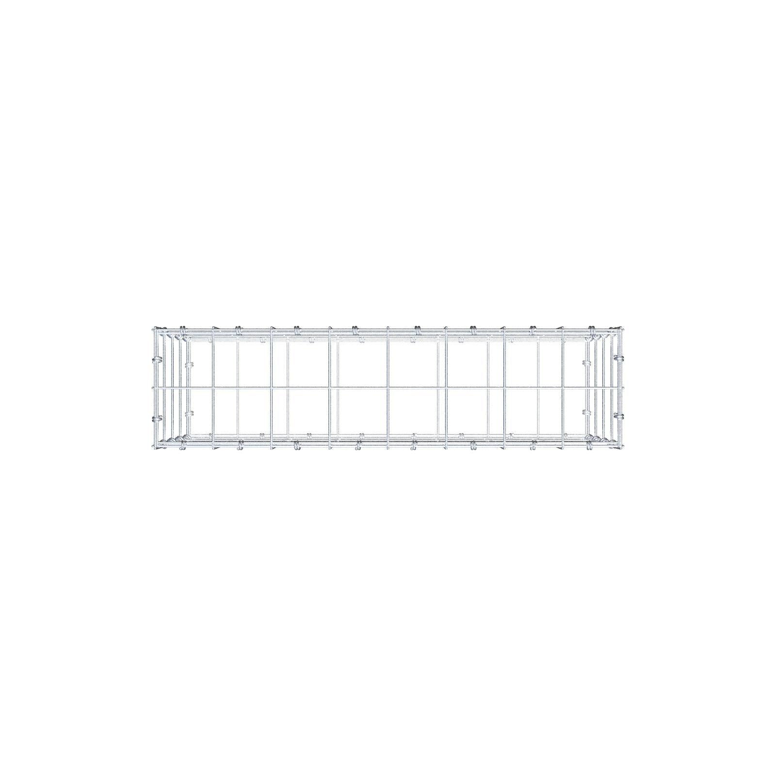 Gabbione 80 cm x 40 cm x 20 cm (L x H x P), maglia 10 x 10 cm, anello a spirale