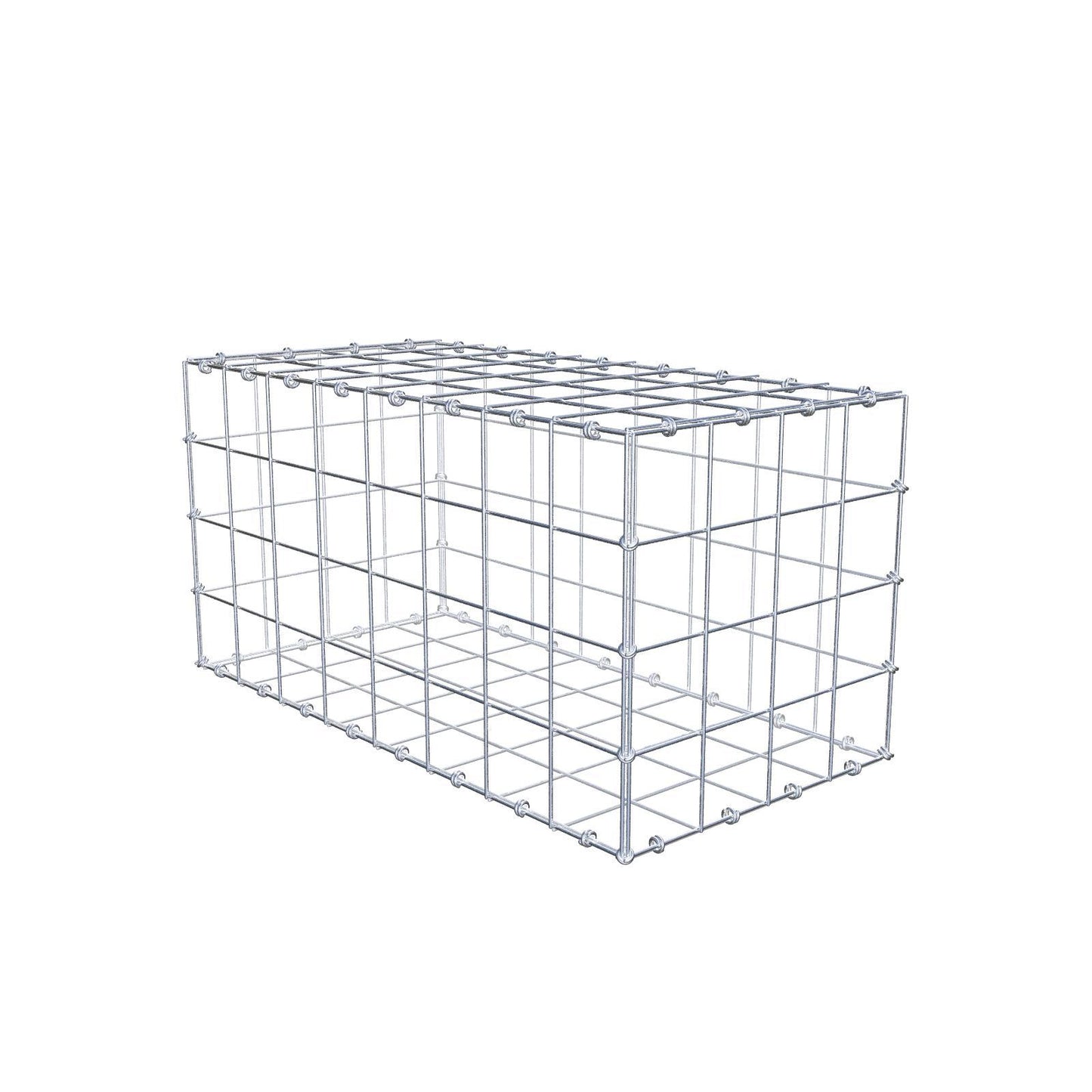 Gabion 80 cm x 40 cm x 40 cm (L x H x D), maskestørrelse 10 x 10 cm, spiralring