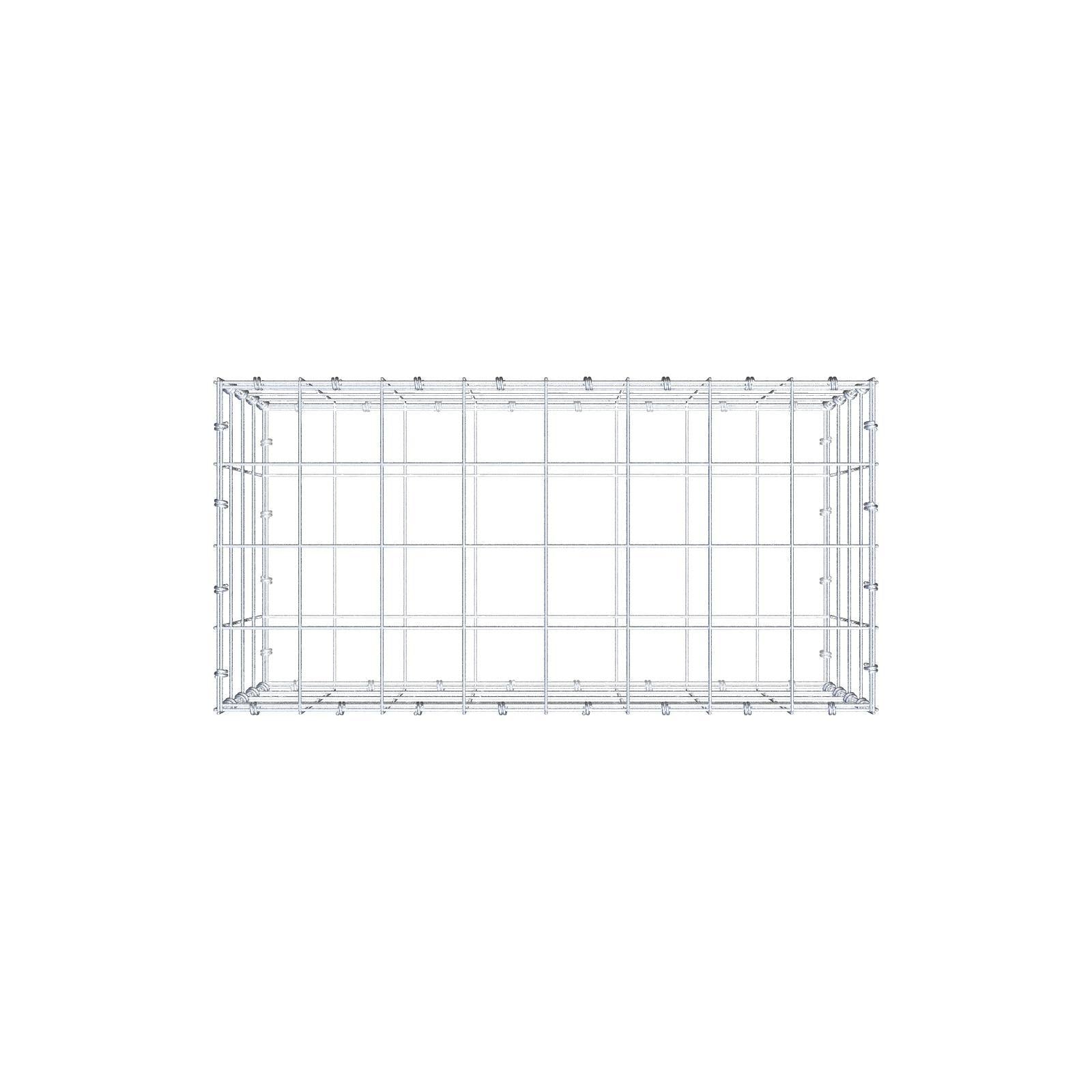 Gabbione 80 cm x 40 cm x 40 cm (L x H x P), maglia 10 x 10 cm, anello a spirale