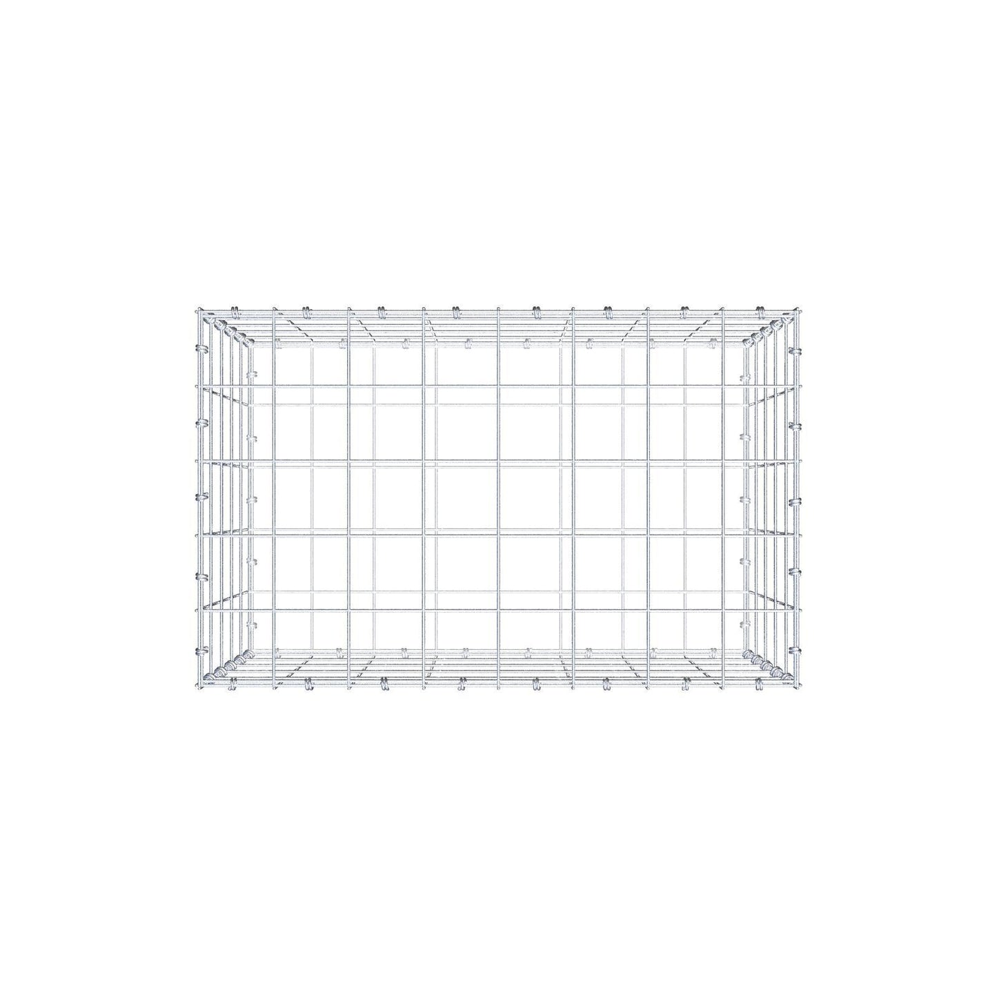 Gavión 80 cm x 50 cm x 50 cm (L x A x P), luz de malla 10 x 10 cm, anillo en espiral