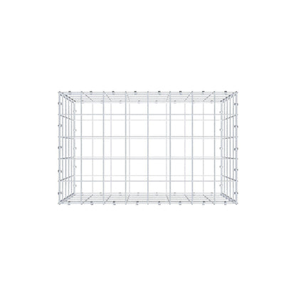 Gavión 80 cm x 50 cm x 50 cm (L x A x P), luz de malla 10 x 10 cm, anillo en espiral