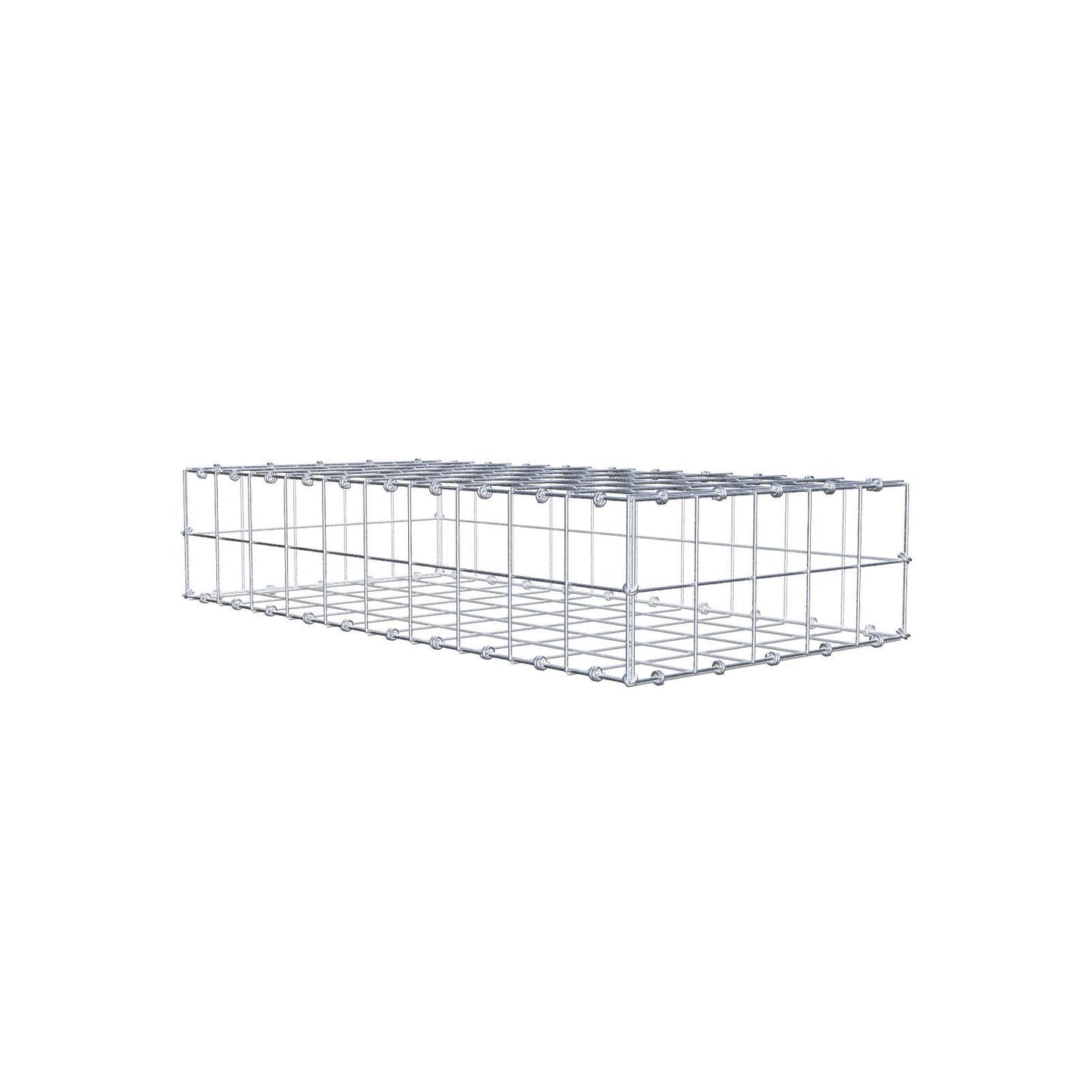 Gabion 100 cm x 20 cm x 50 cm (L x H x D), mesh size 10 x 10 cm, spiral ring