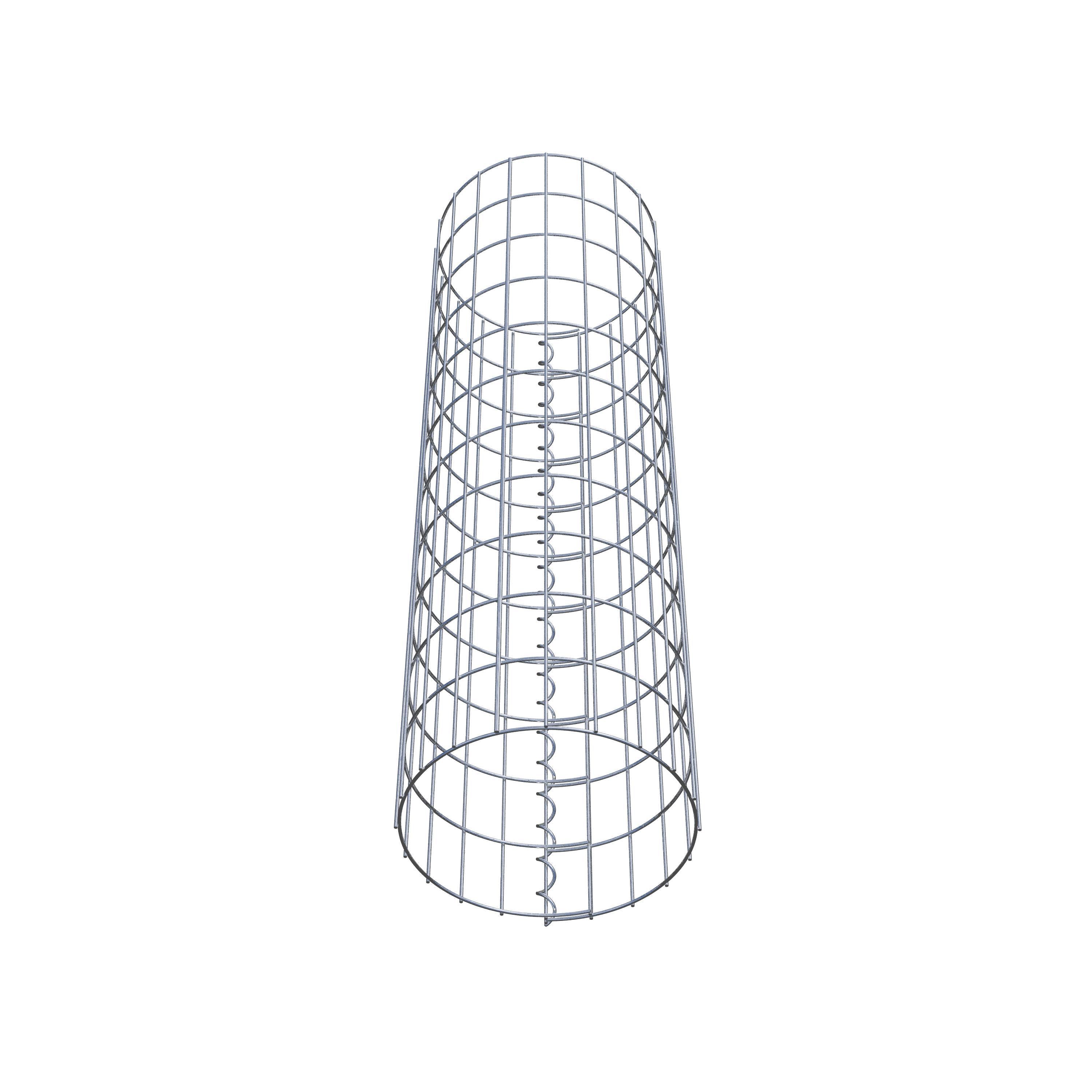 Coluna de gabião diâmetro 32 cm, malha 5 x 10 cm redonda