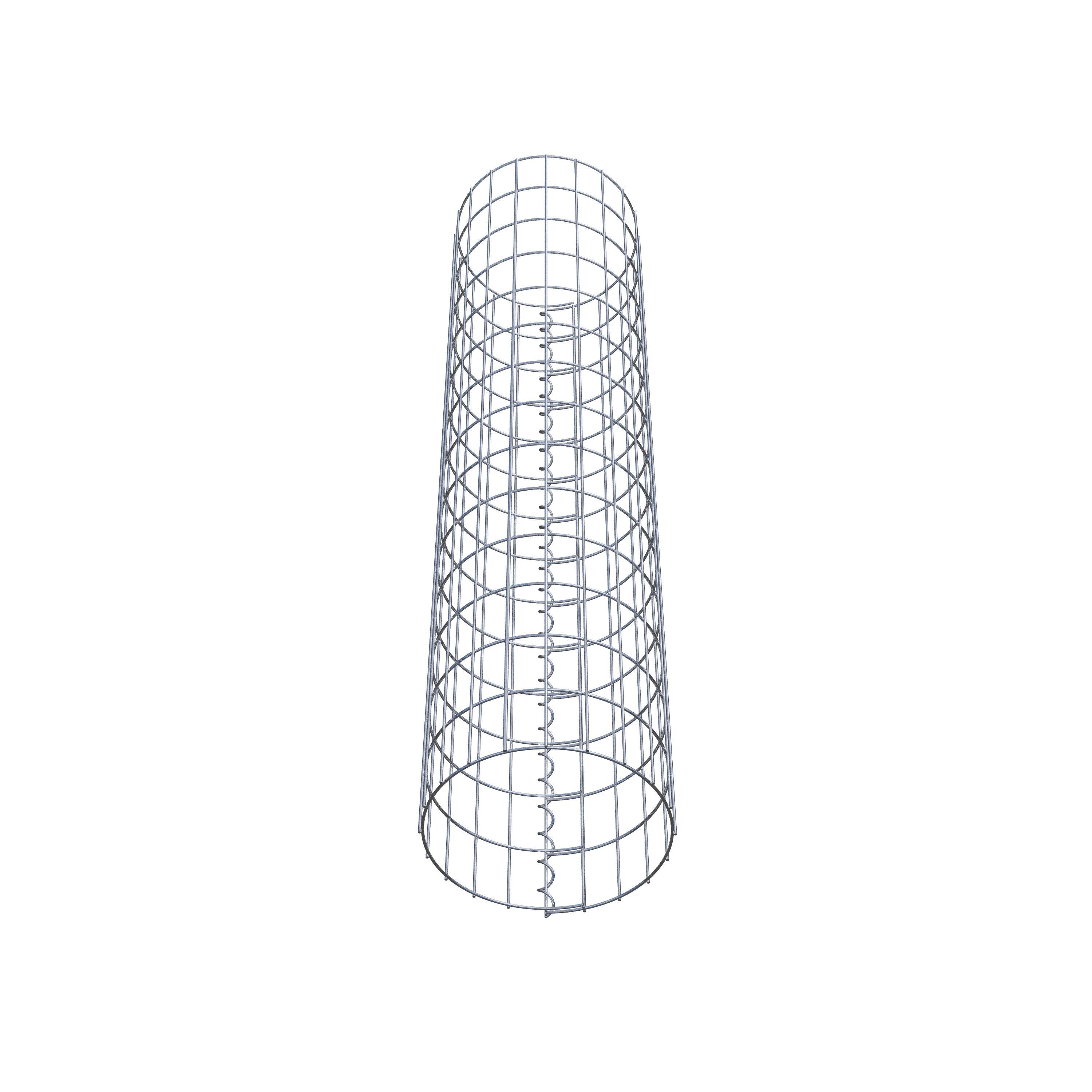 Coluna de gabião diâmetro 32 cm, malha 5 x 10 cm redonda