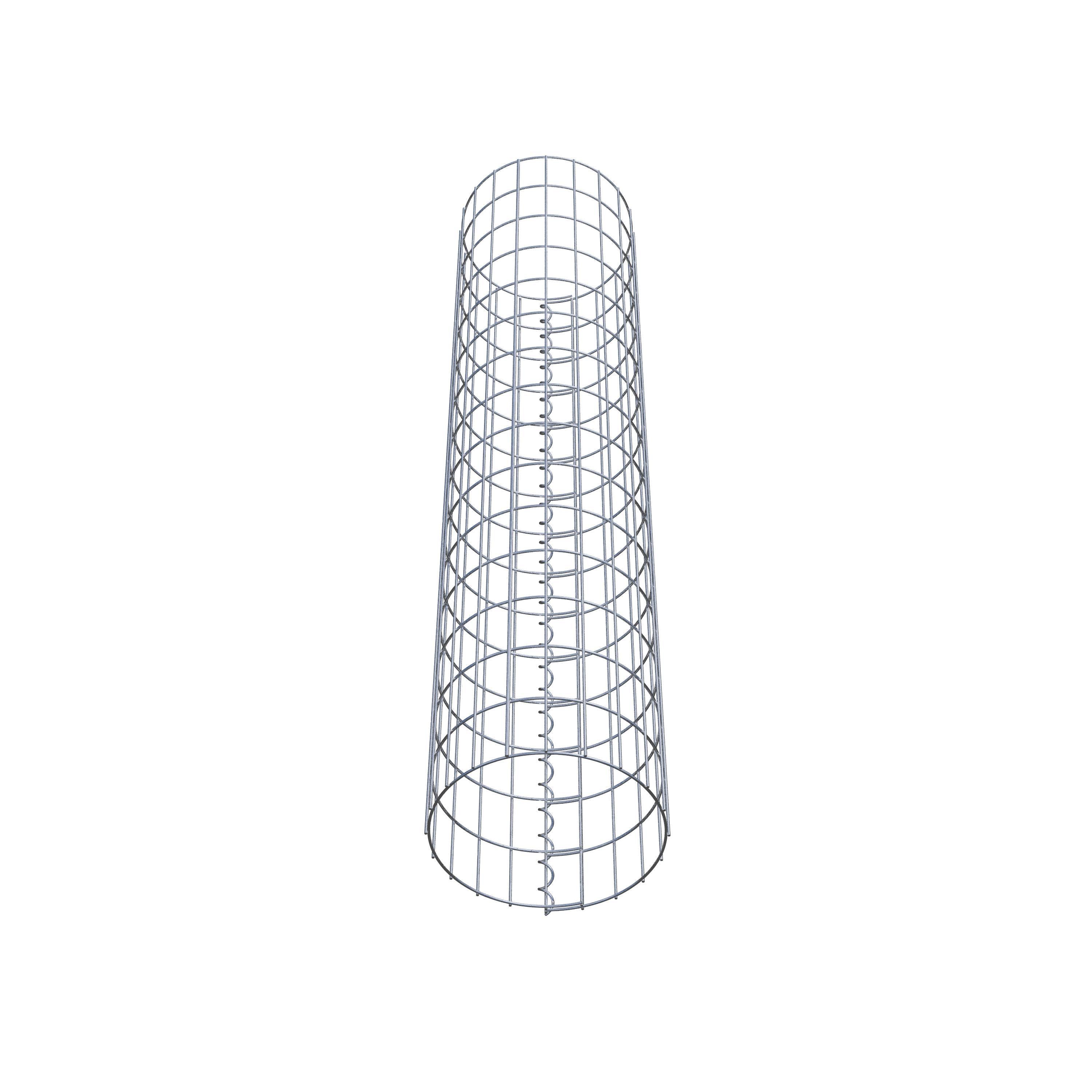 Coluna de gabião diâmetro 32 cm, malha 5 x 10 cm redonda