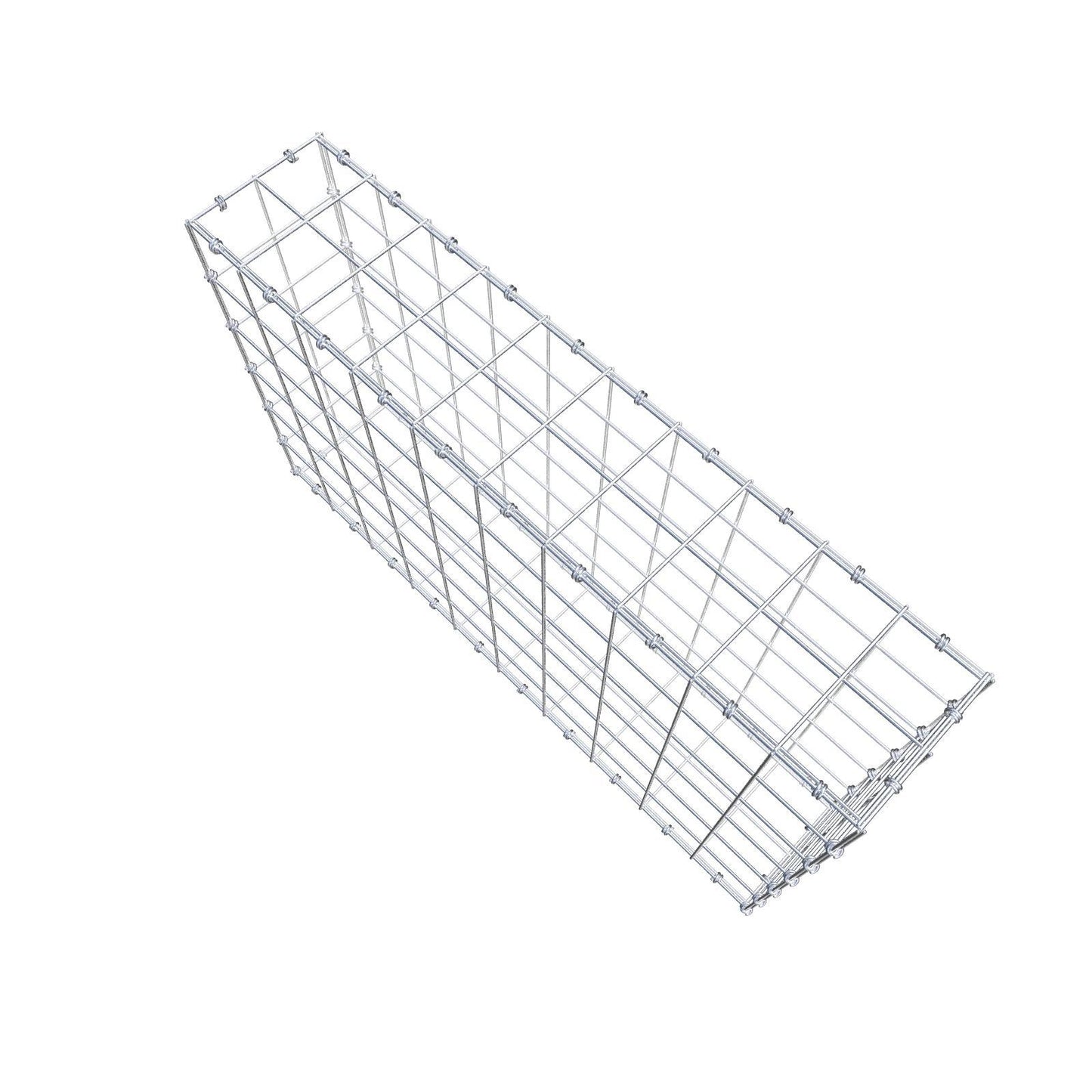 Gabion 100 cm x 60 cm x 20 cm (L x H x D), maskstorlek 10 x 10 cm, spiralring