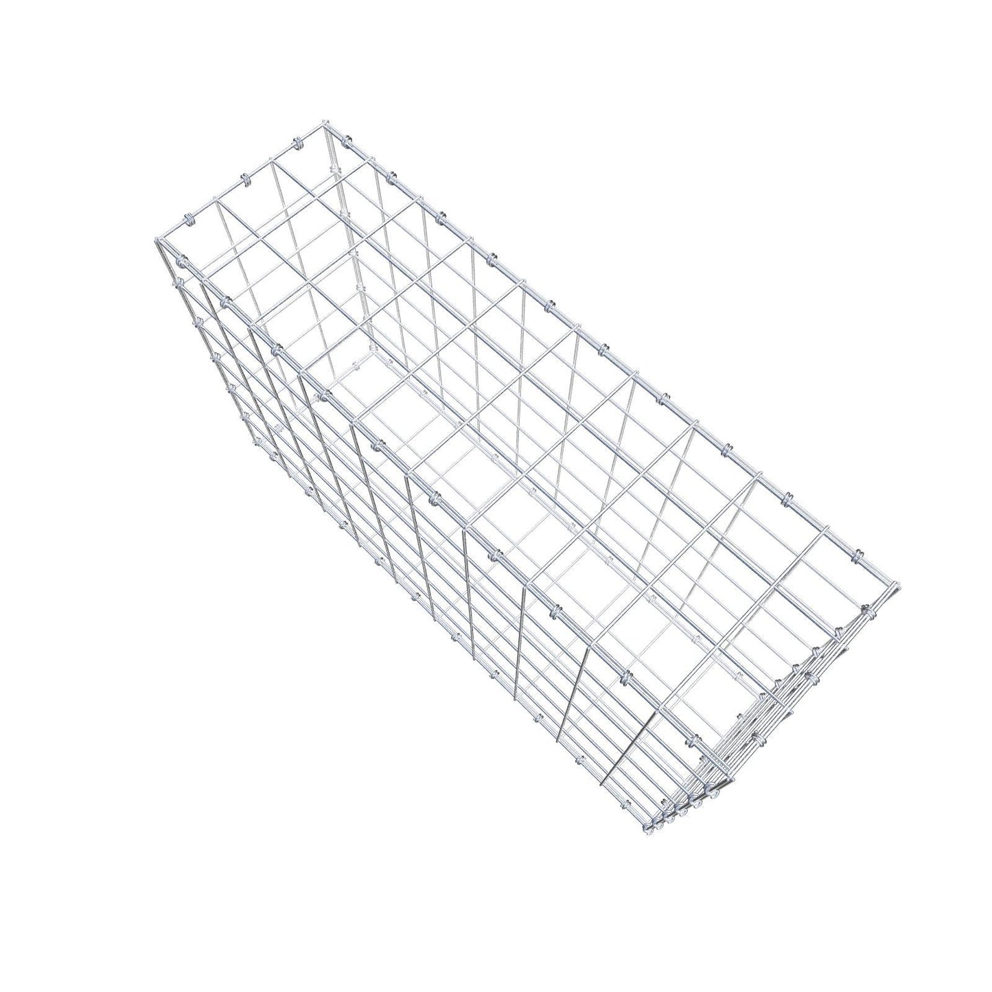 Gabion 100 cm x 60 cm x 30 cm (L x H x D), maskstorlek 10 x 10 cm, spiralring