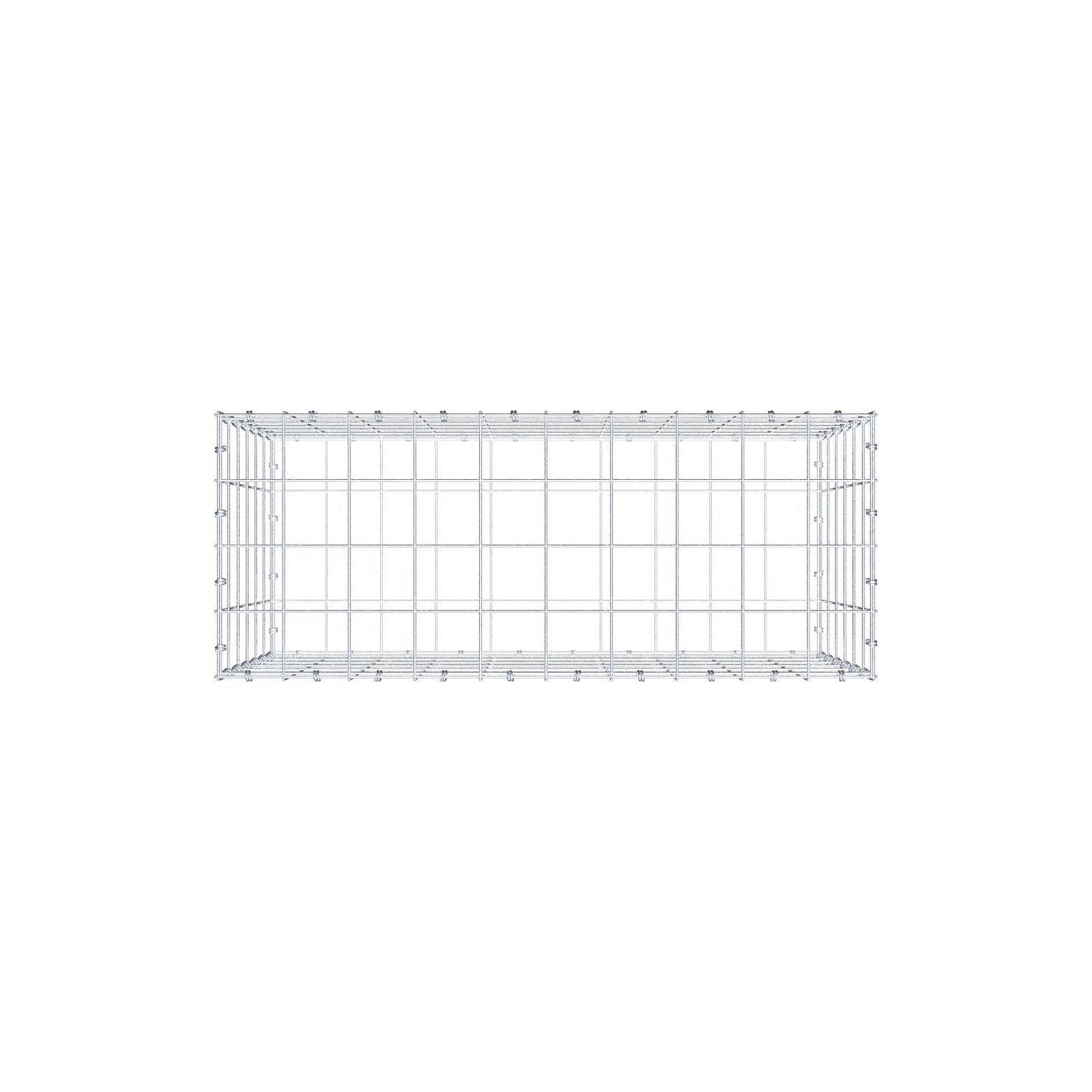 Gavión 100 cm x 60 cm x 40 cm (L x A x P), luz de malla 10 x 10 cm, anillo en espiral