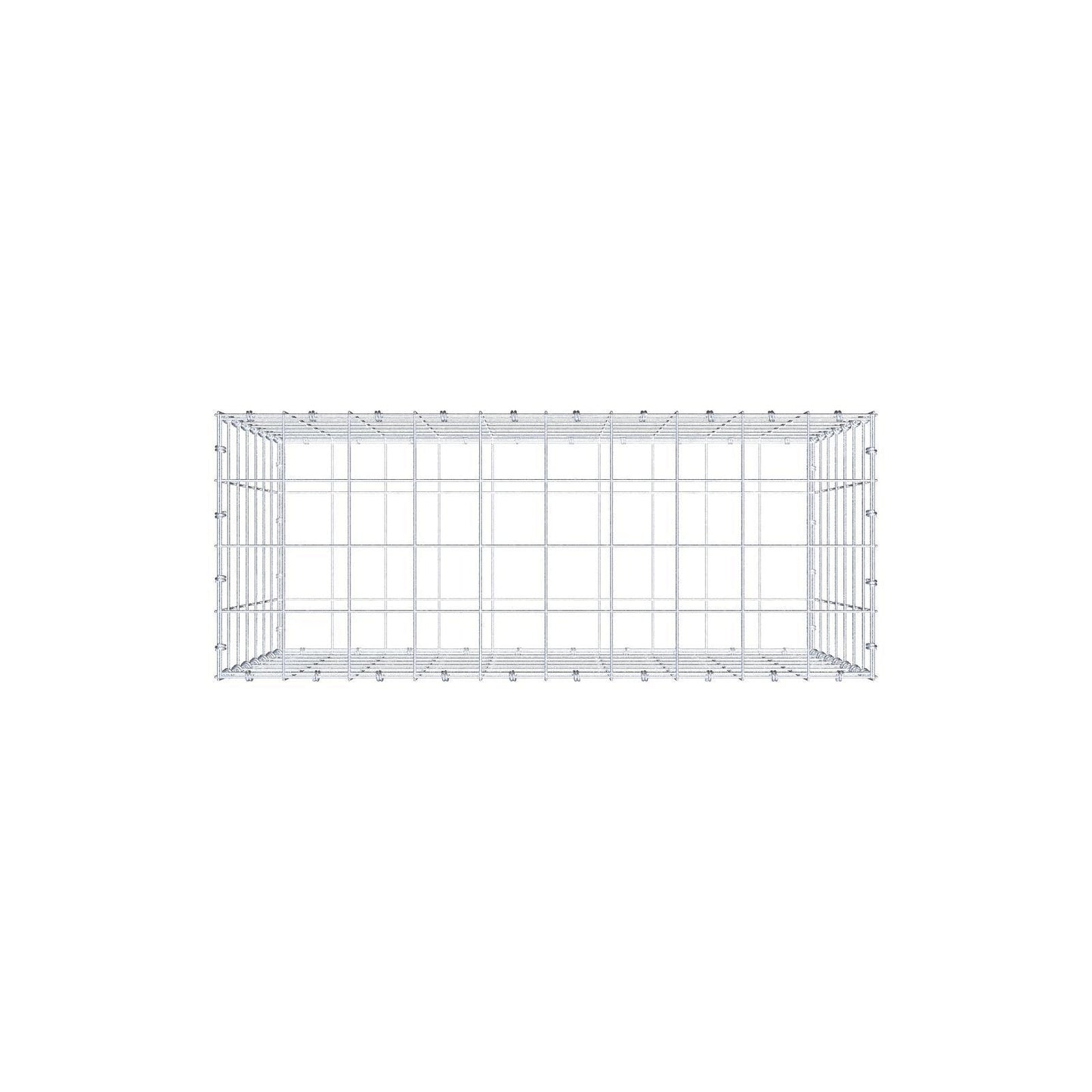 Schanskorf 100 cm x 70 cm x 40 cm (L x H x D), maaswijdte 10 x 10 cm, spiraalring