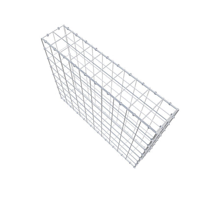 Gabion 100 cm x 80 cm x 20 cm (L x H x D), maskestørrelse 10 x 10 cm, spiralring
