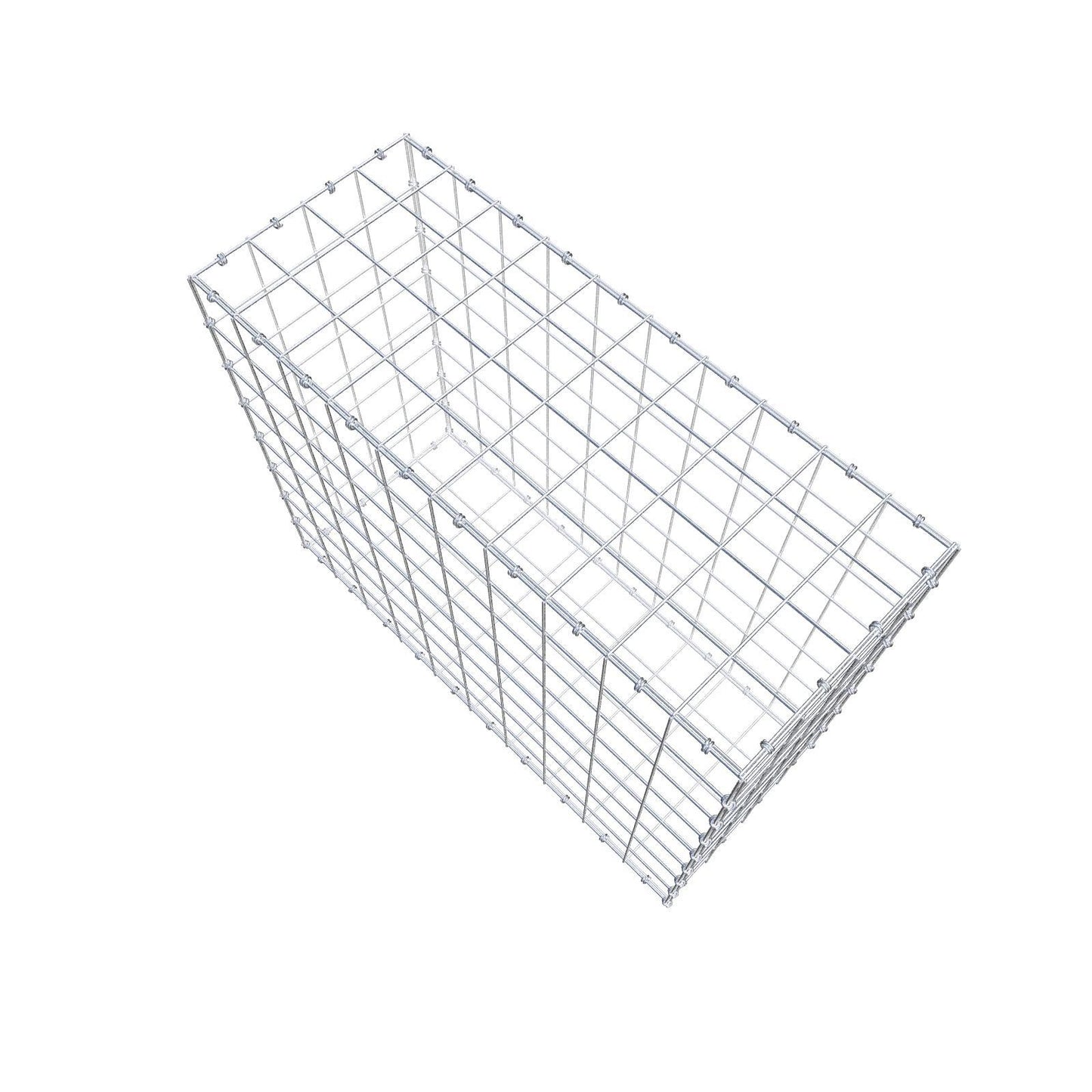 Gabion 100 cm x 80 cm x 40 cm (L x H x D), maskstorlek 10 x 10 cm, spiralring