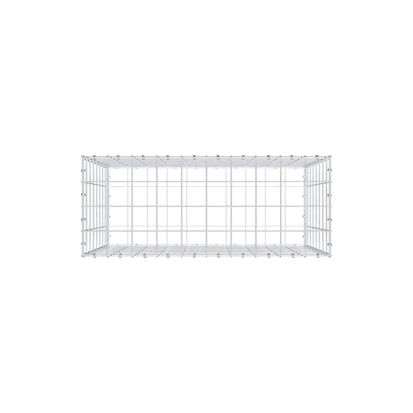 Gabion 100 cm x 80 cm x 40 cm (L x H x D), maskstorlek 10 x 10 cm, spiralring