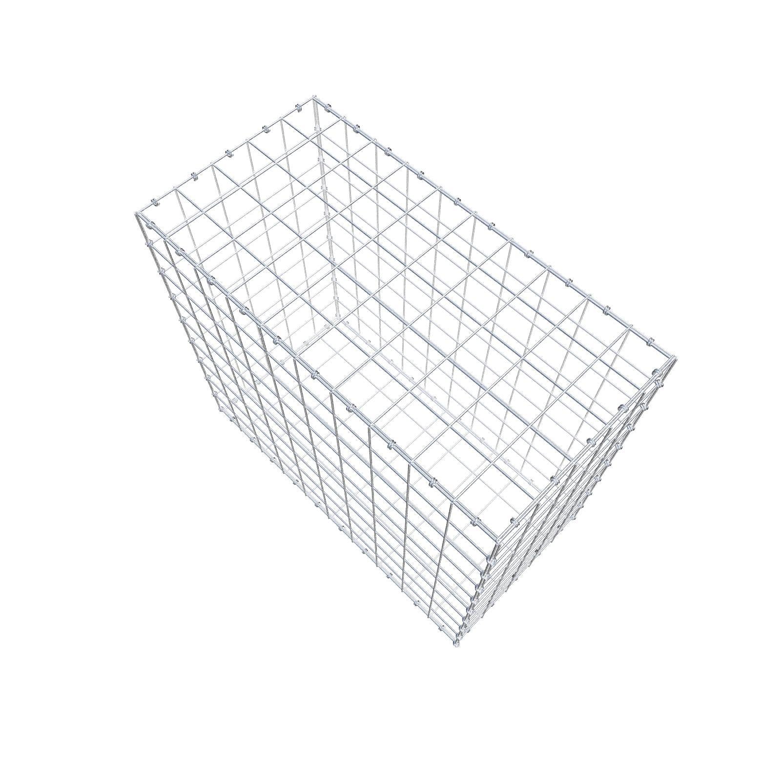 Gabião 100 cm x 90 cm x 50 cm (C x A x P), malhagem 10 x 10 cm, anel espiral