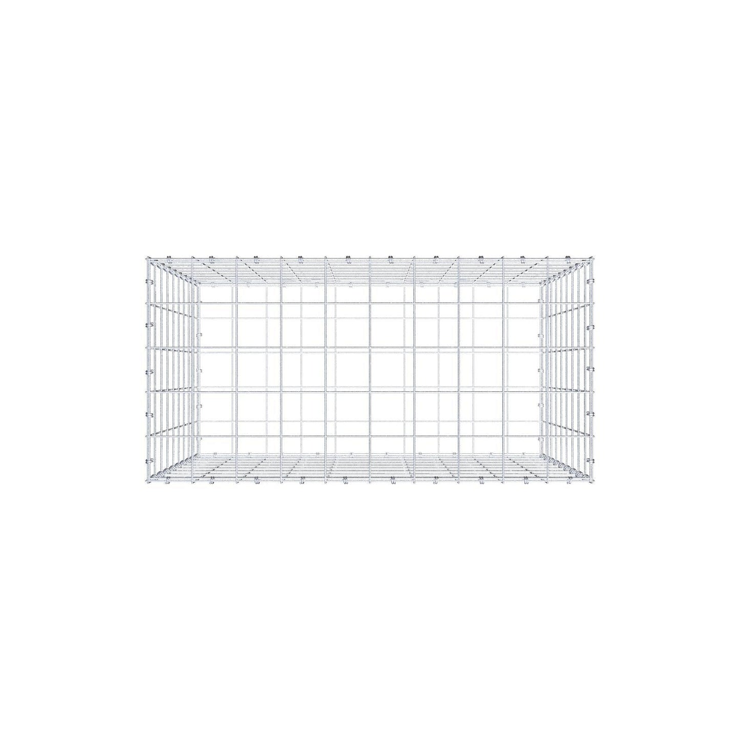 Gabion 100 cm x 90 cm x 50 cm (L x H x P), mailles 10 x 10 cm, anneau en spirale