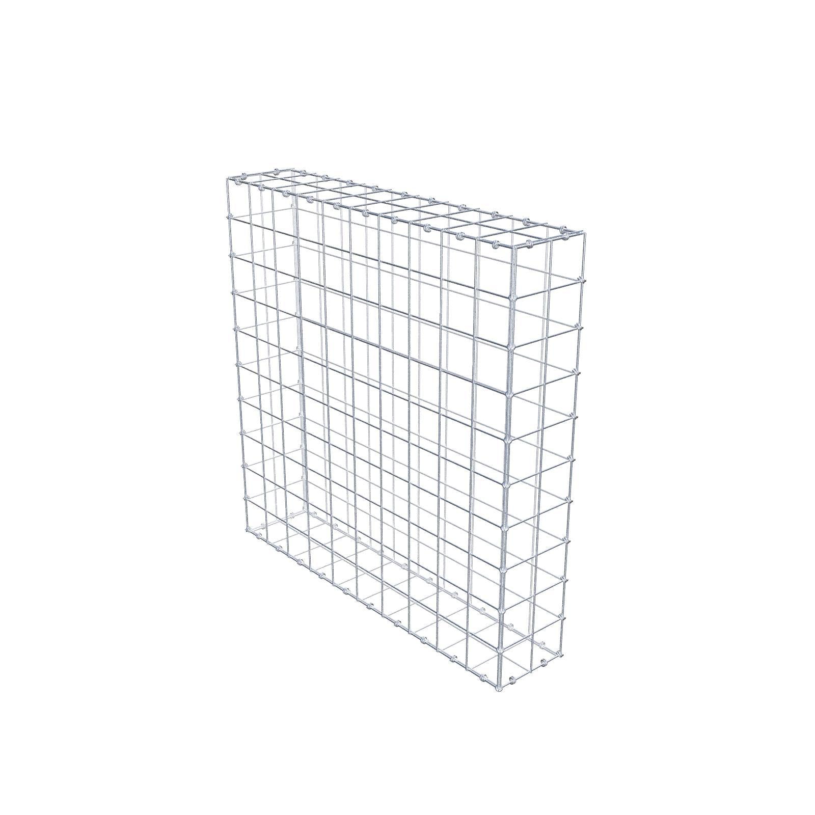 Gabião 100 cm x 100 cm x 20 cm (C x A x P), malhagem 10 x 10 cm, anel espiral