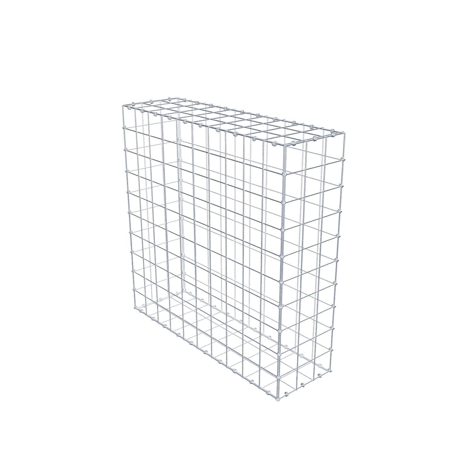 Gabião 100 cm x 100 cm x 30 cm (C x A x P), malhagem 10 x 10 cm, anel espiral
