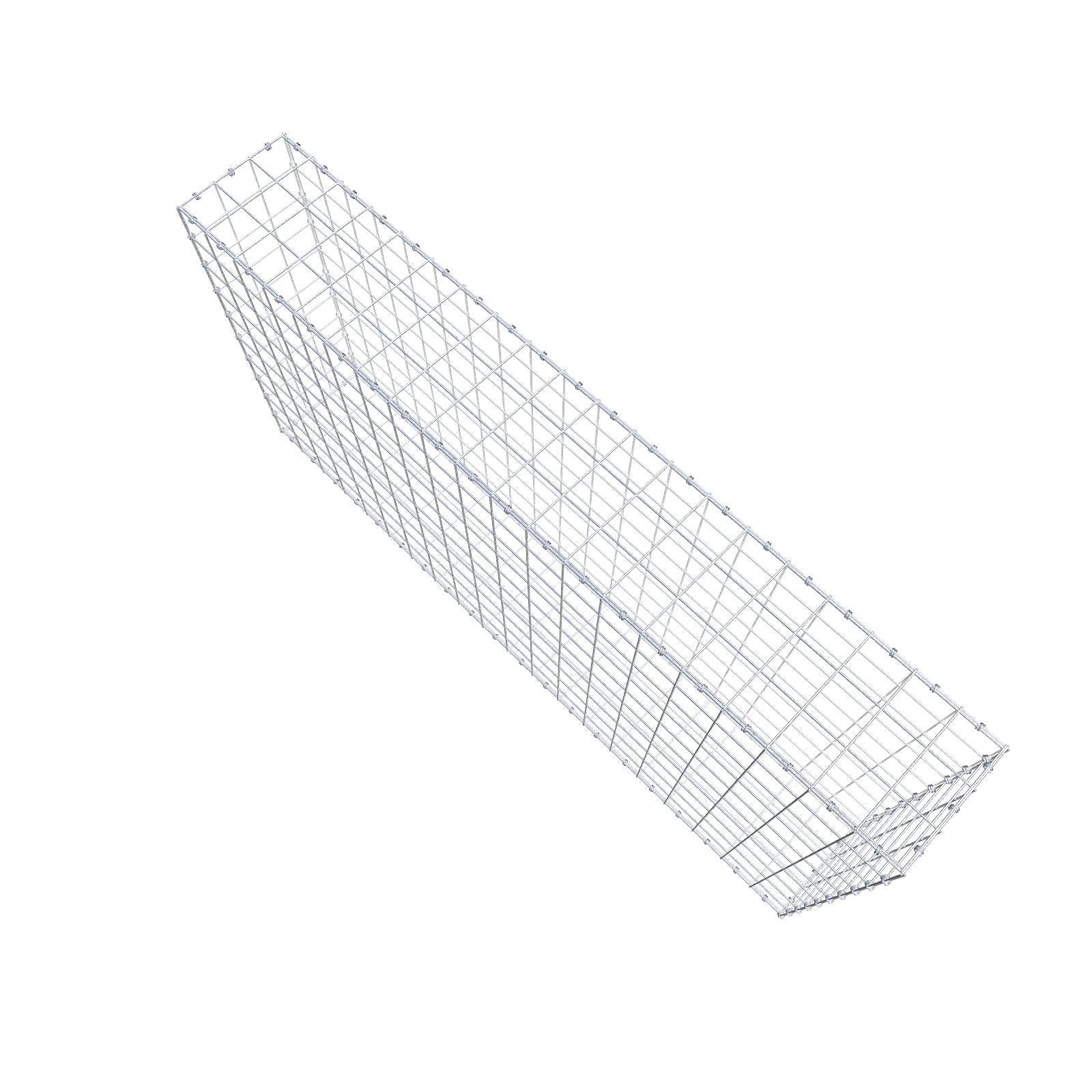 Gabbione 200 cm x 100 cm x 30 cm (L x H x P), maglia 10 x 10 cm, anello a spirale