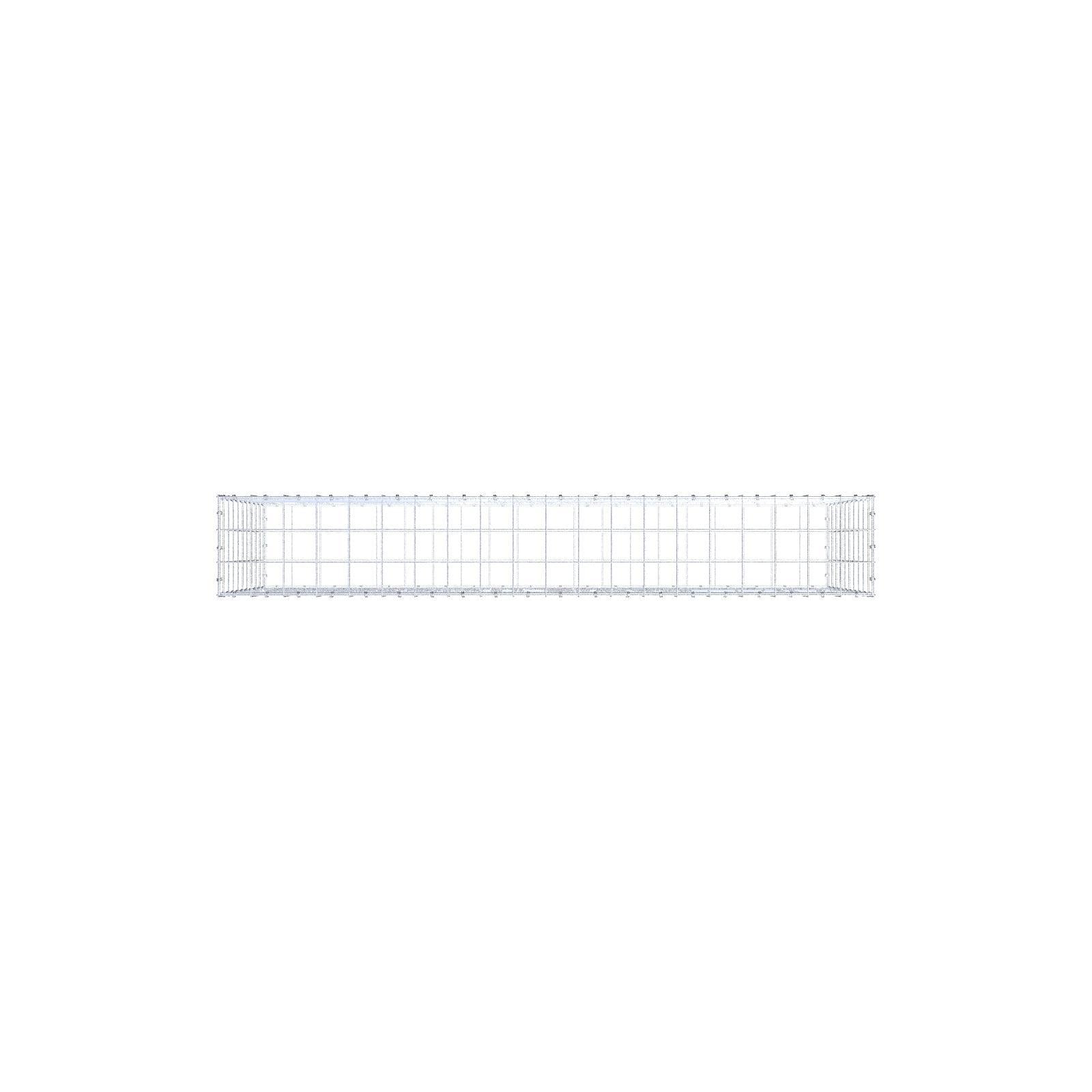 Gabbione 200 cm x 100 cm x 30 cm (L x H x P), maglia 10 x 10 cm, anello a spirale