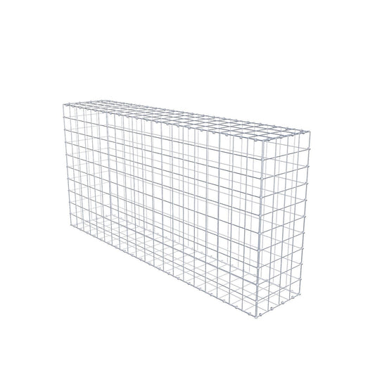 Gabion 200 cm x 100 cm x 40 cm (L x H x P), mailles 10 x 10 cm, anneau en spirale