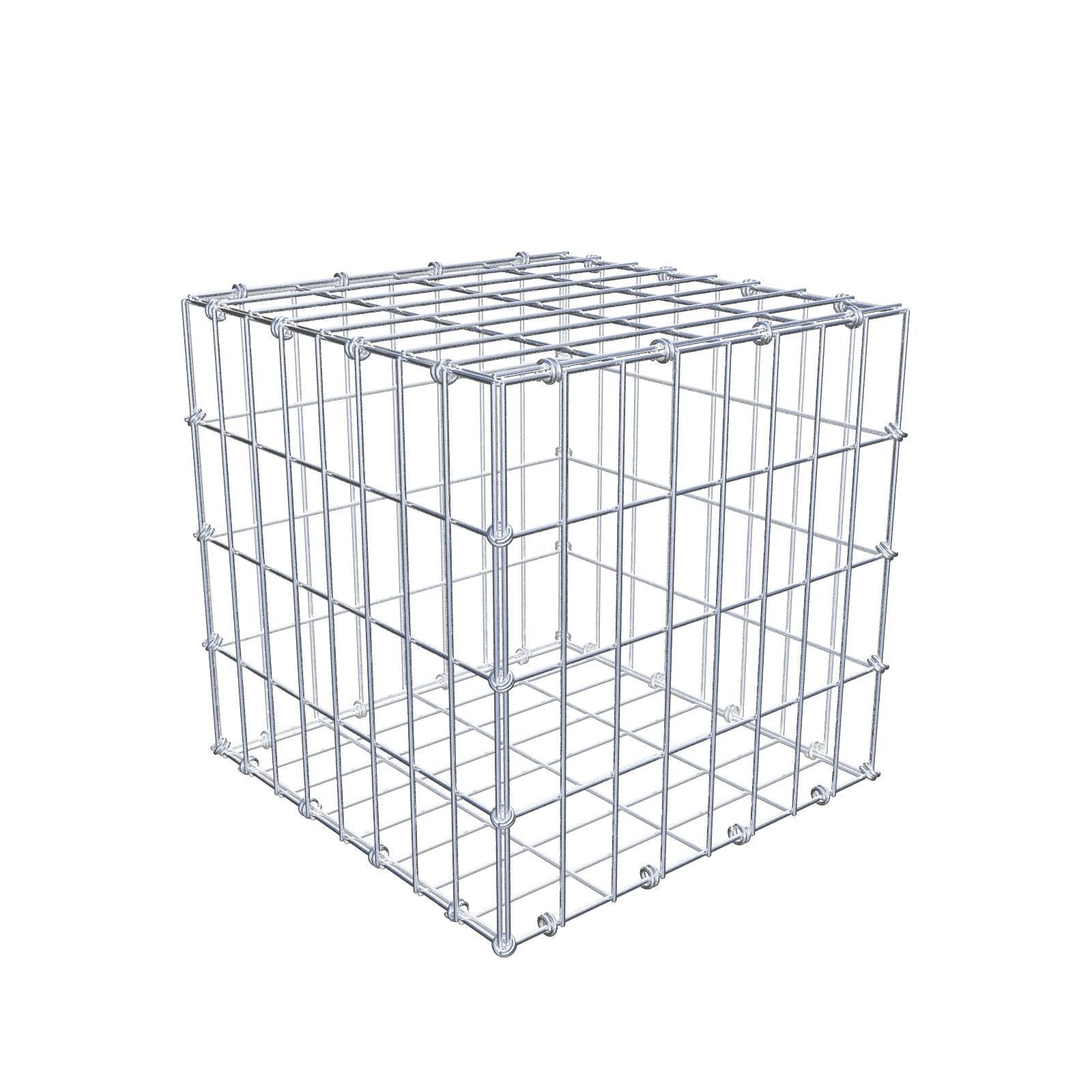 Gabbione 40 cm x 40 cm x 40 cm (L x H x P), maglia 5 x 10 cm, anello a spirale