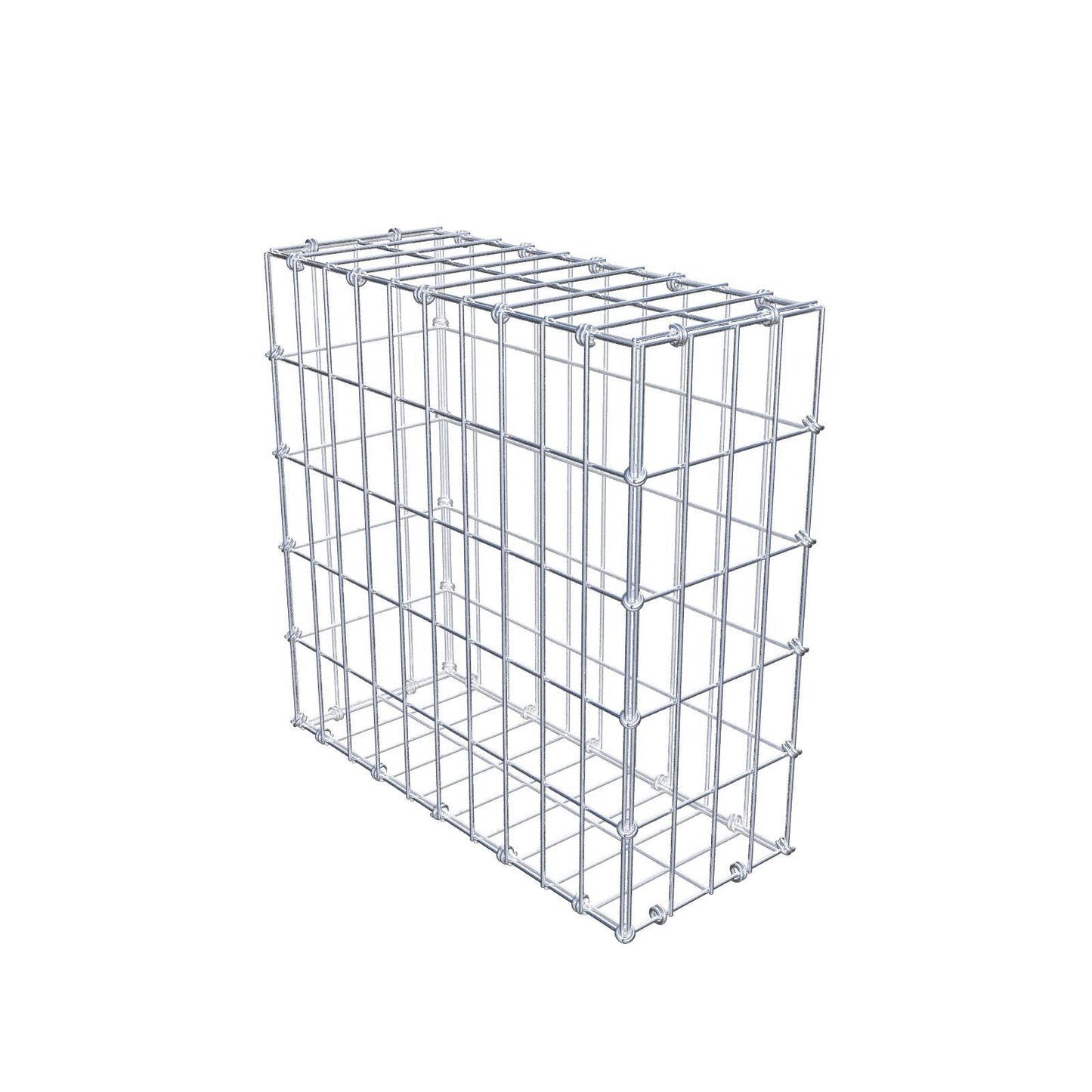 Gabion 50 cm x 50 cm x 20 cm (L x H x D), maskstorlek 5 x 10 cm, spiralring