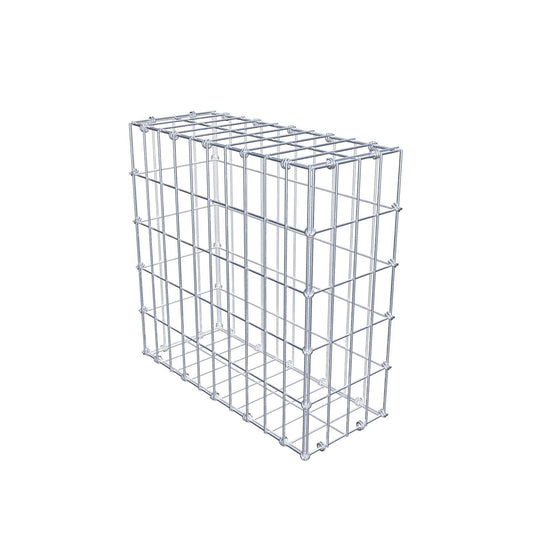 Gabion 50 cm x 50 cm x 20 cm (L x H x D), maskestørrelse 5 x 10 cm, spiralring
