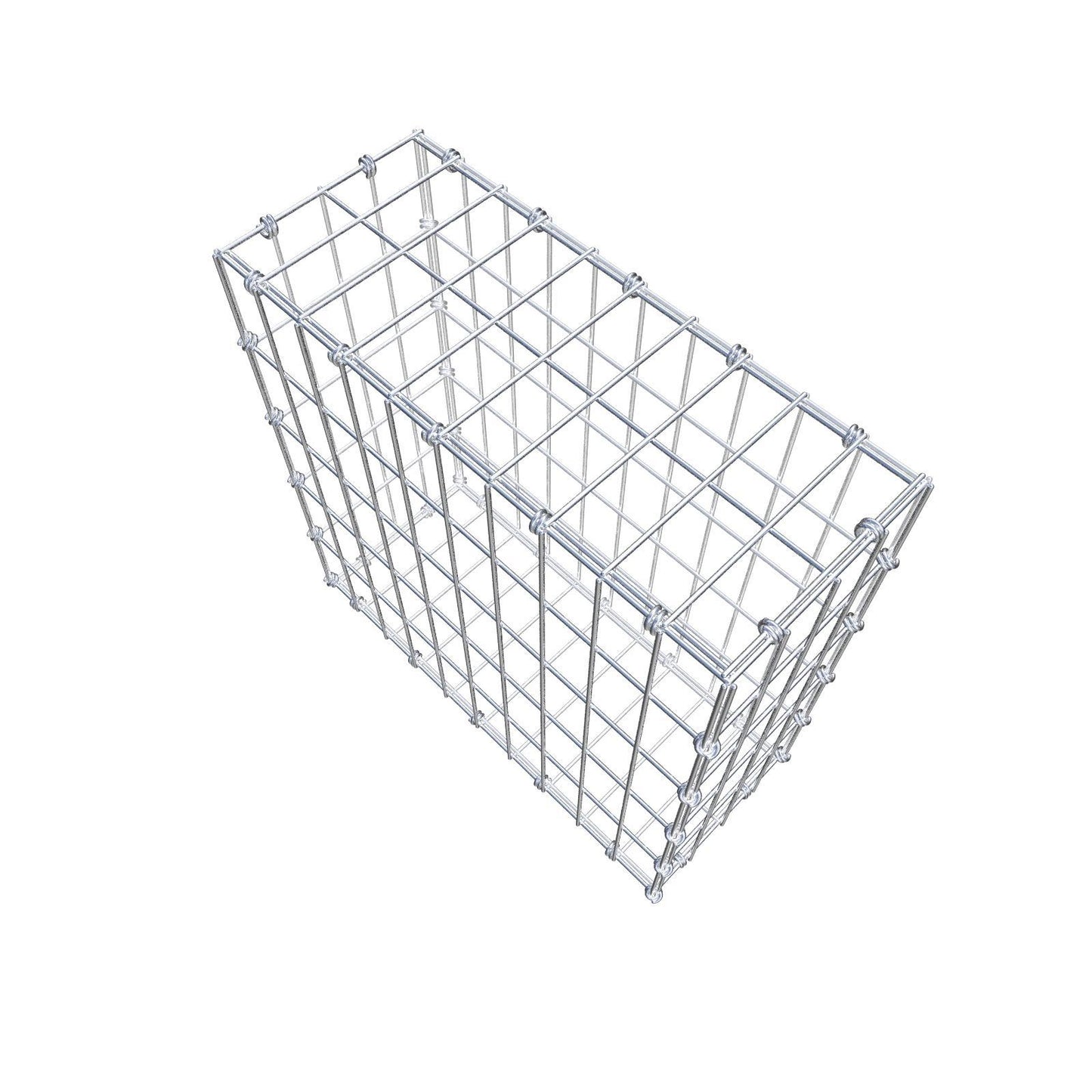 Gabion 50 cm x 50 cm x 20 cm (L x H x D), maskstorlek 5 x 10 cm, spiralring