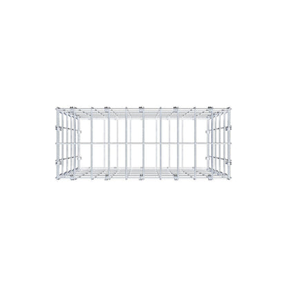Gabion 50 cm x 50 cm x 20 cm (L x H x D), maskstorlek 5 x 10 cm, spiralring
