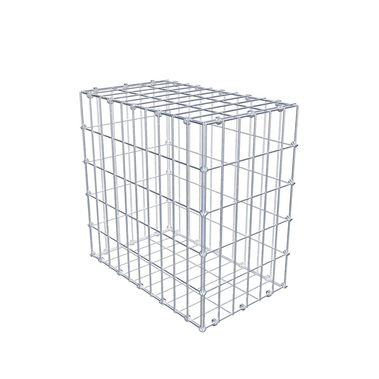 Gabbione 50 cm x 50 cm x 30 cm (L x H x P), maglia 5 x 10 cm, anello a spirale