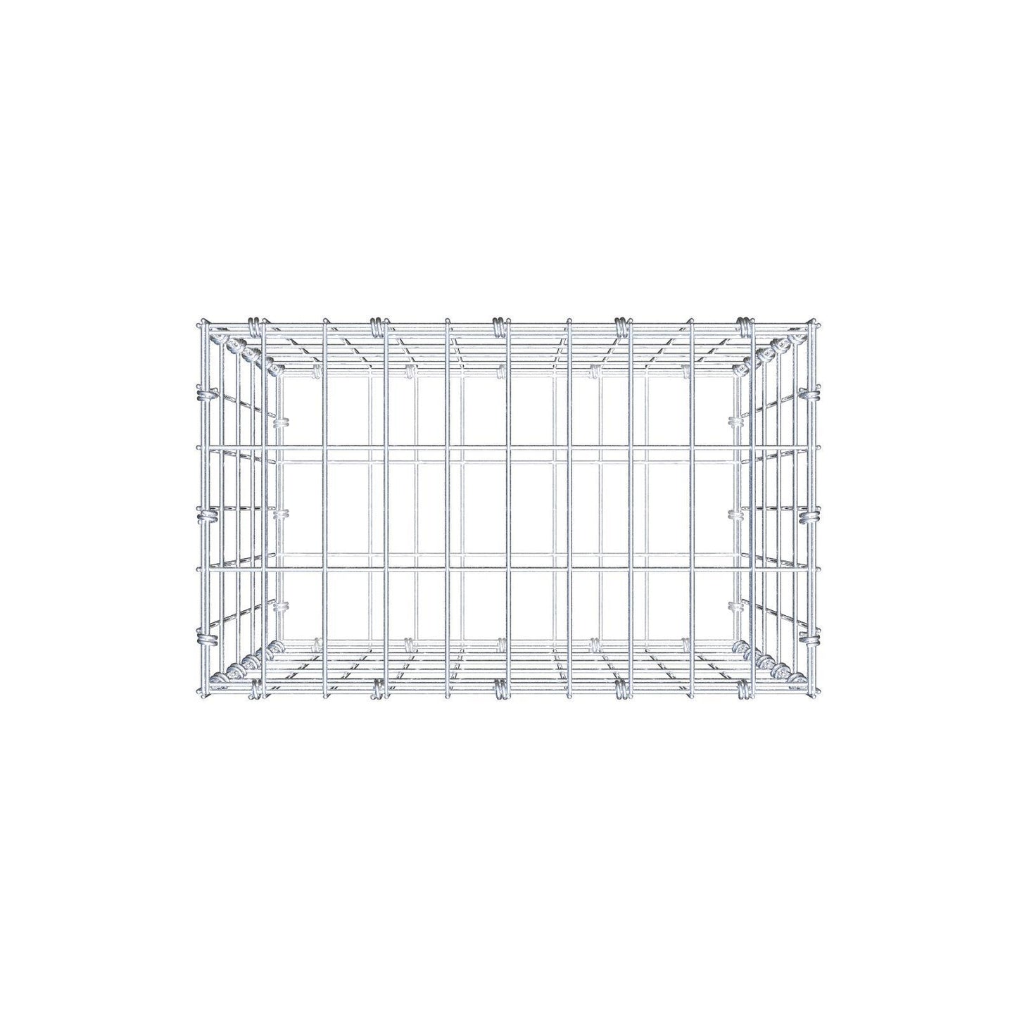 Gabbione 50 cm x 50 cm x 30 cm (L x H x P), maglia 5 x 10 cm, anello a spirale