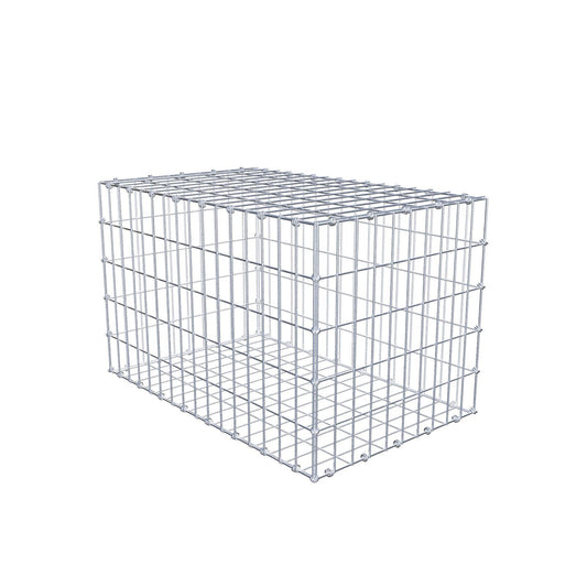 Gabion 80 cm x 50 cm x 50 cm (L x H x D), maskstorlek 5 x 10 cm, spiralring
