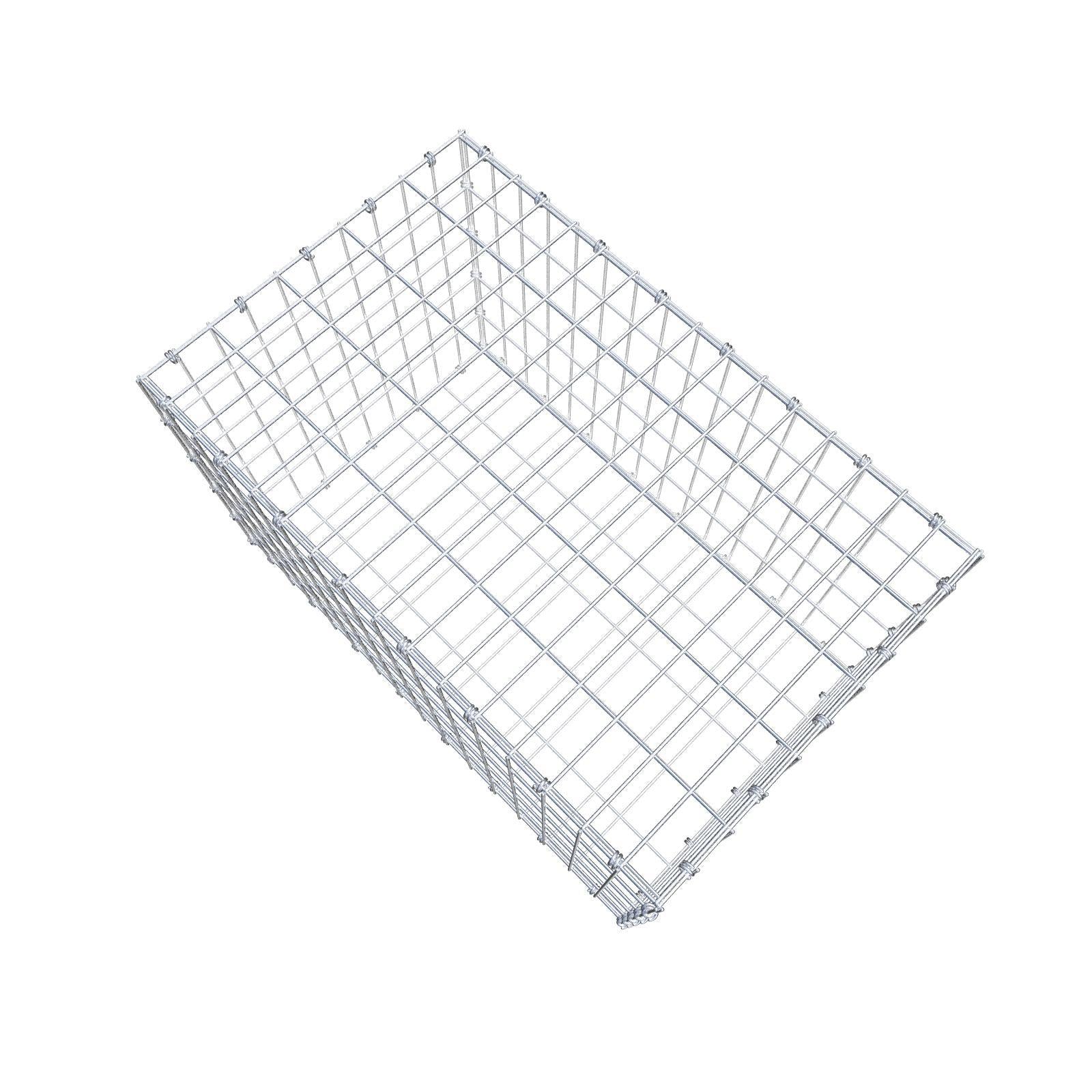 Gabion 80 cm x 50 cm x 50 cm (L x H x D), maskestørrelse 5 x 10 cm, spiralring
