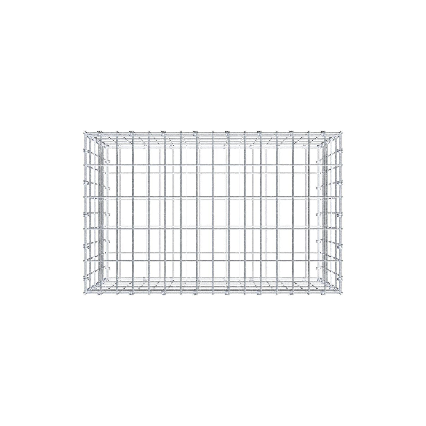 Gabião 80 cm x 50 cm x 50 cm (C x A x P), malhagem 5 x 10 cm, anel espiral