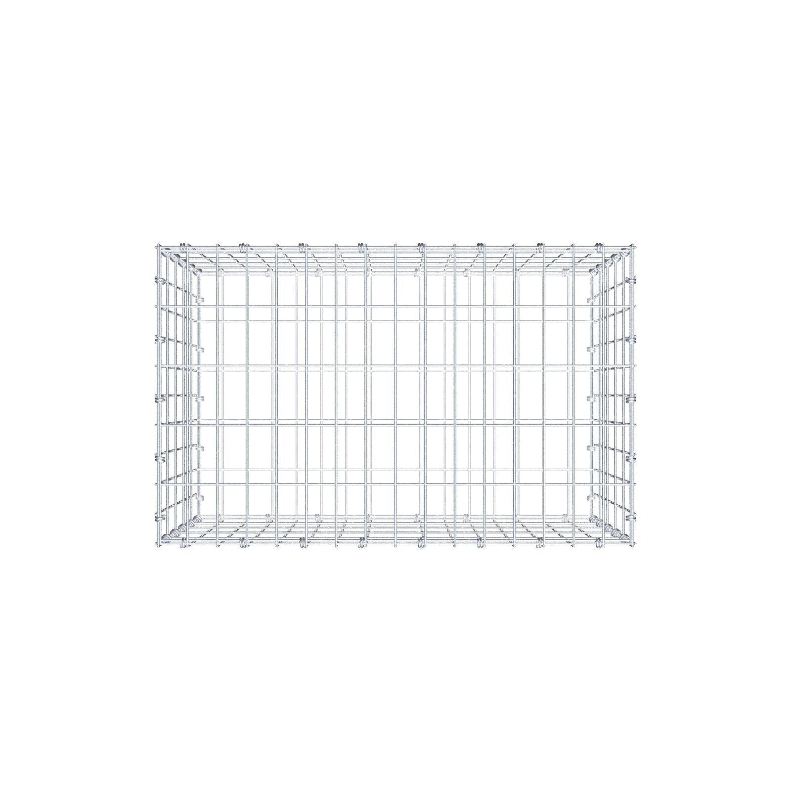 Gabion 80 cm x 50 cm x 50 cm (L x H x D), maskestørrelse 5 x 10 cm, spiralring