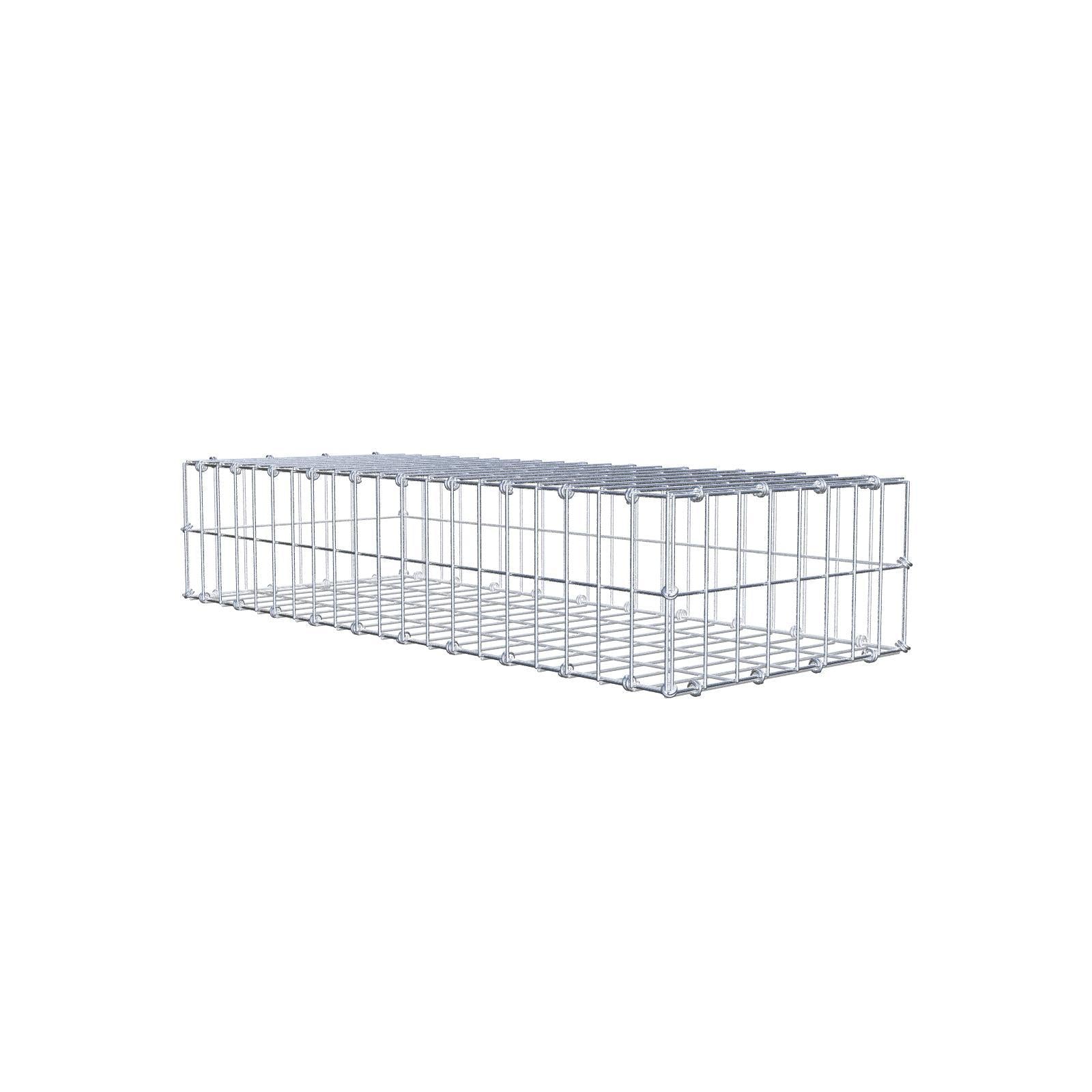 Gabbione 100 cm x 20 cm x 40 cm (L x H x P), maglia 5 x 10 cm, anello a spirale