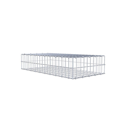 Gabião 100 cm x 20 cm x 50 cm (C x A x P), malhagem 5 x 10 cm, anel espiral