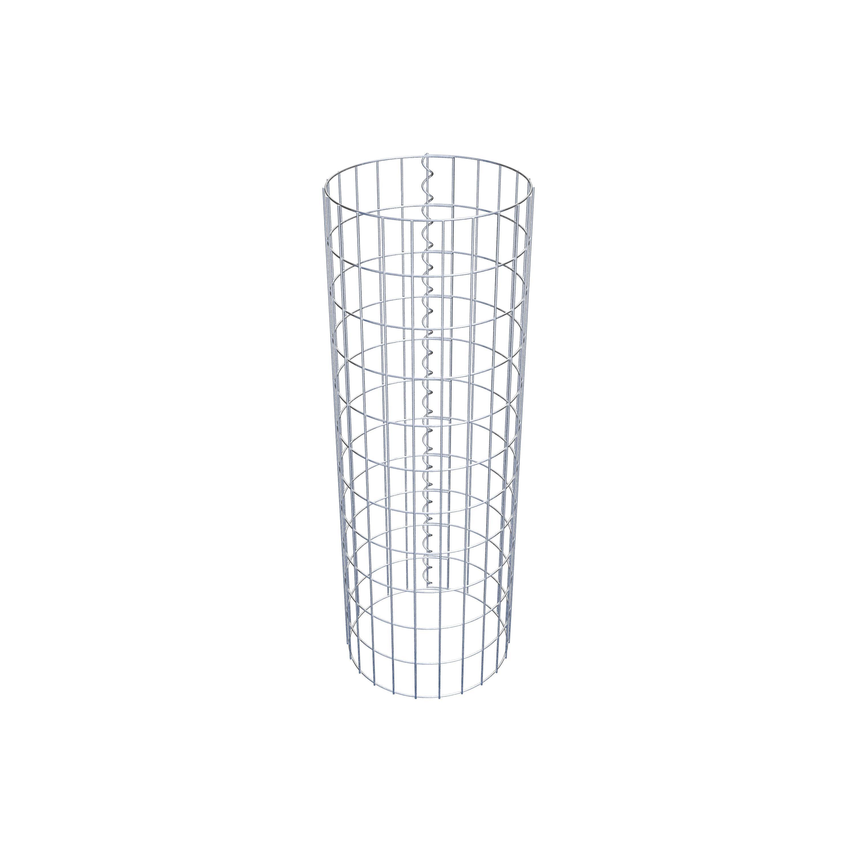 Coluna de gabião com diâmetro de 37 cm, MW 5 x 10 cm redondo