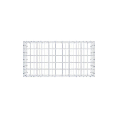 Gabion 100 cm x 30 cm x 50 cm (L x H x P), mailles 5 x 10 cm, anneau en spirale